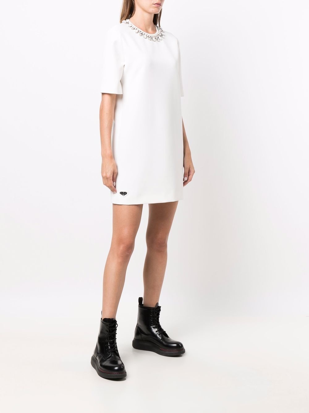 crystal-embellished T-shirt dress - 3