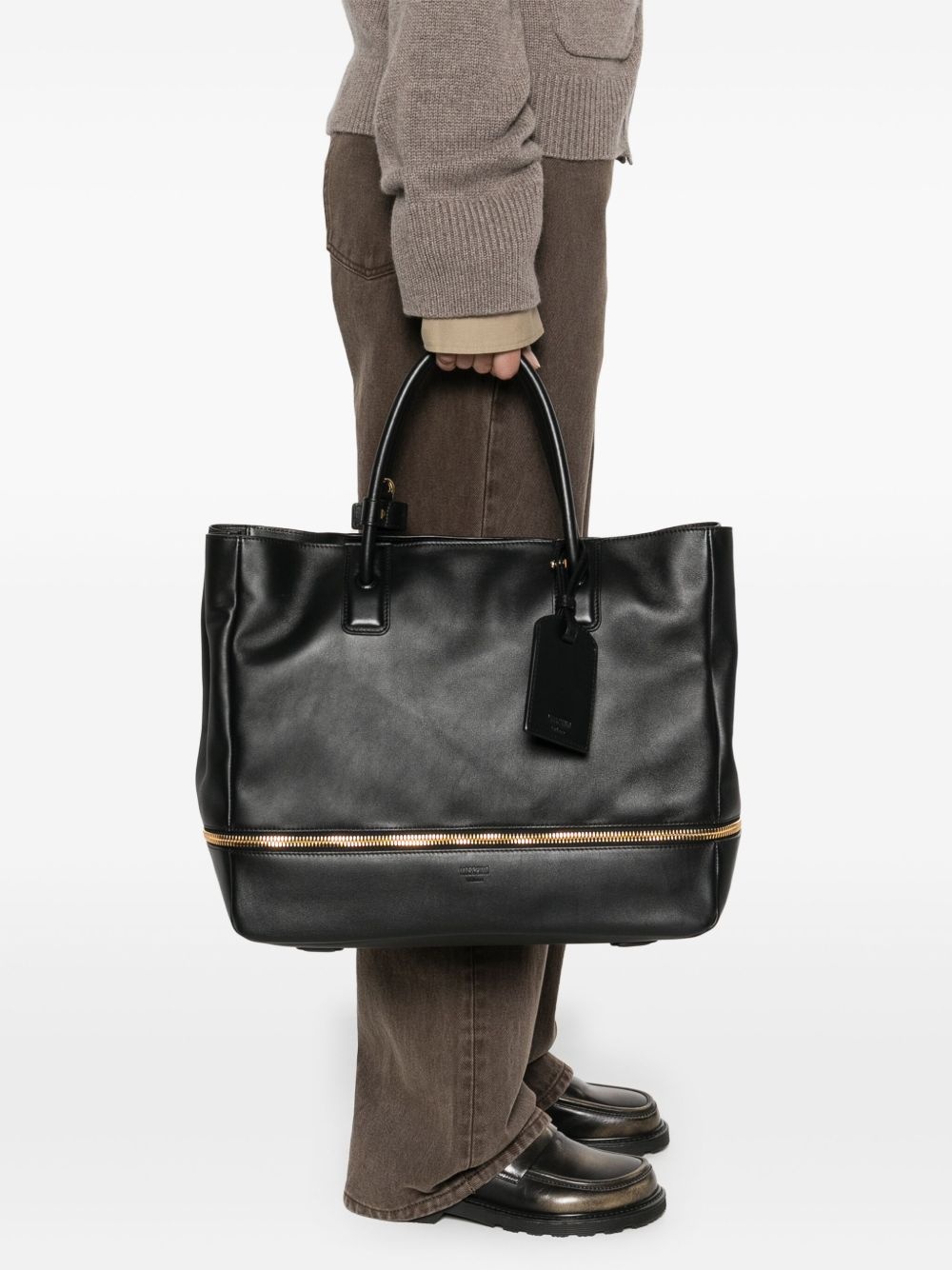 leather tote bag - 2