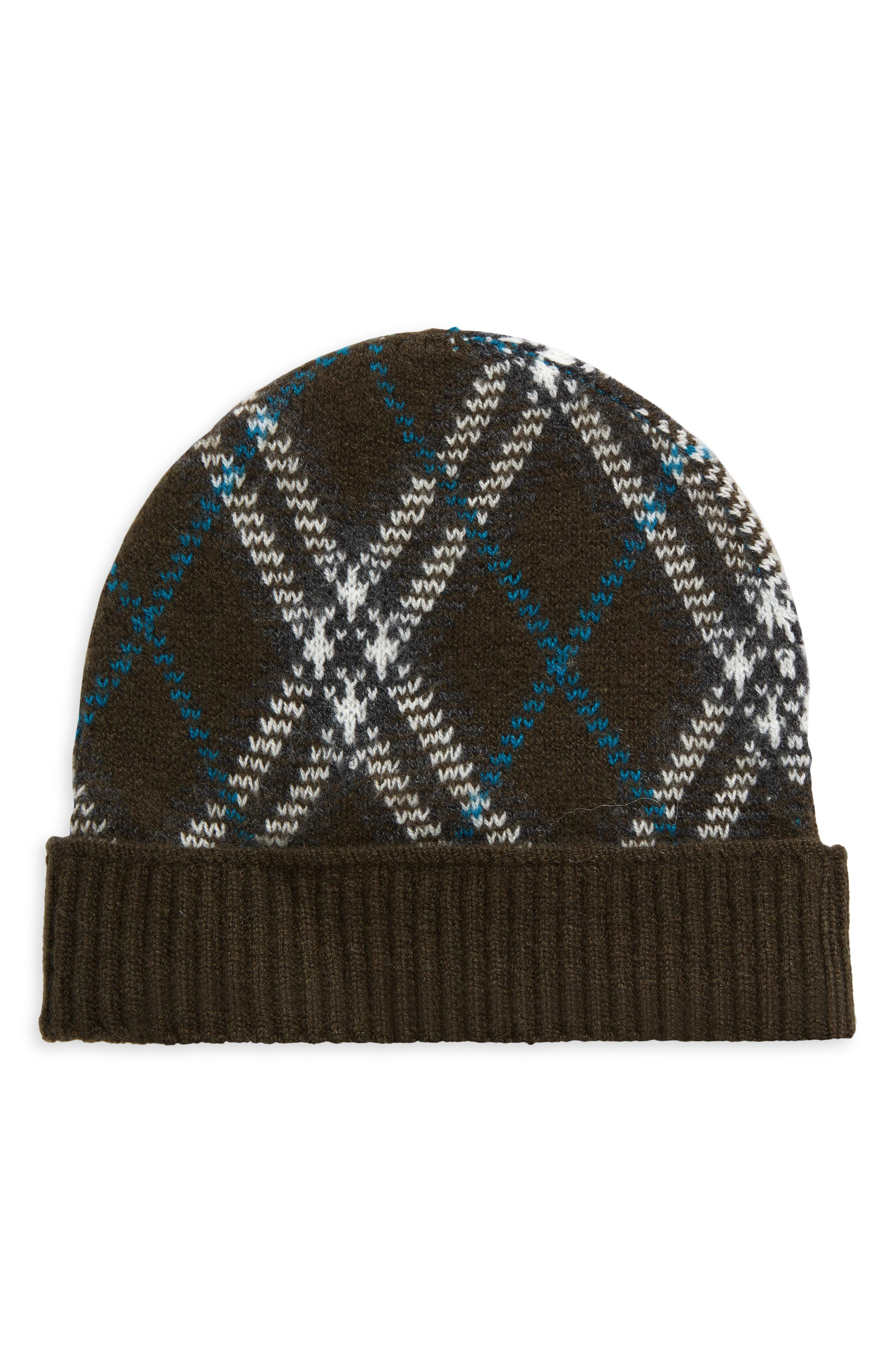 burberry Check Cashmere Blend Beanie in Snug at Nordstrom - 1