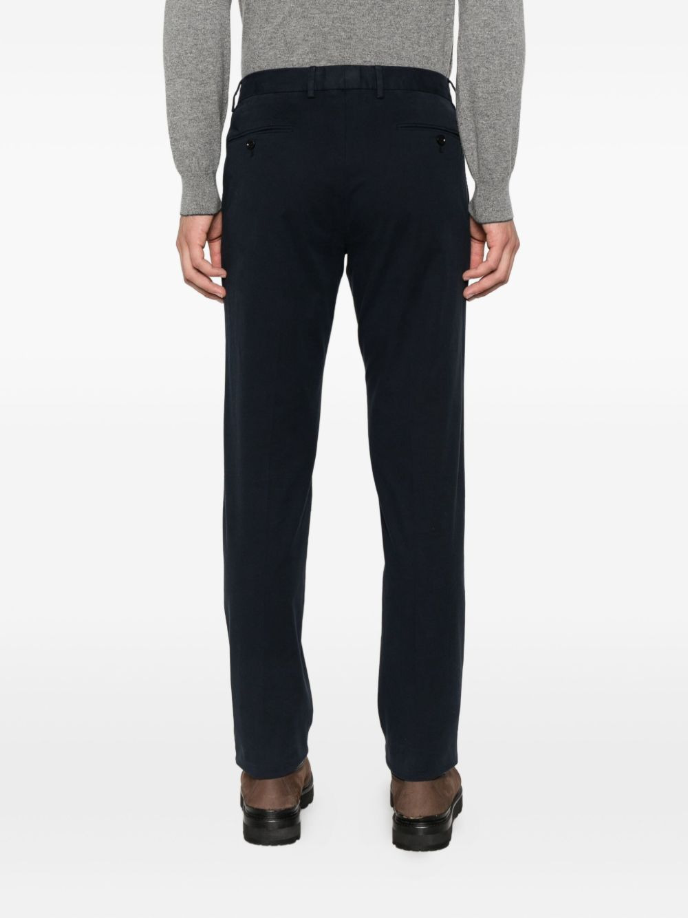 side-pocket raw-edge trousers - 4