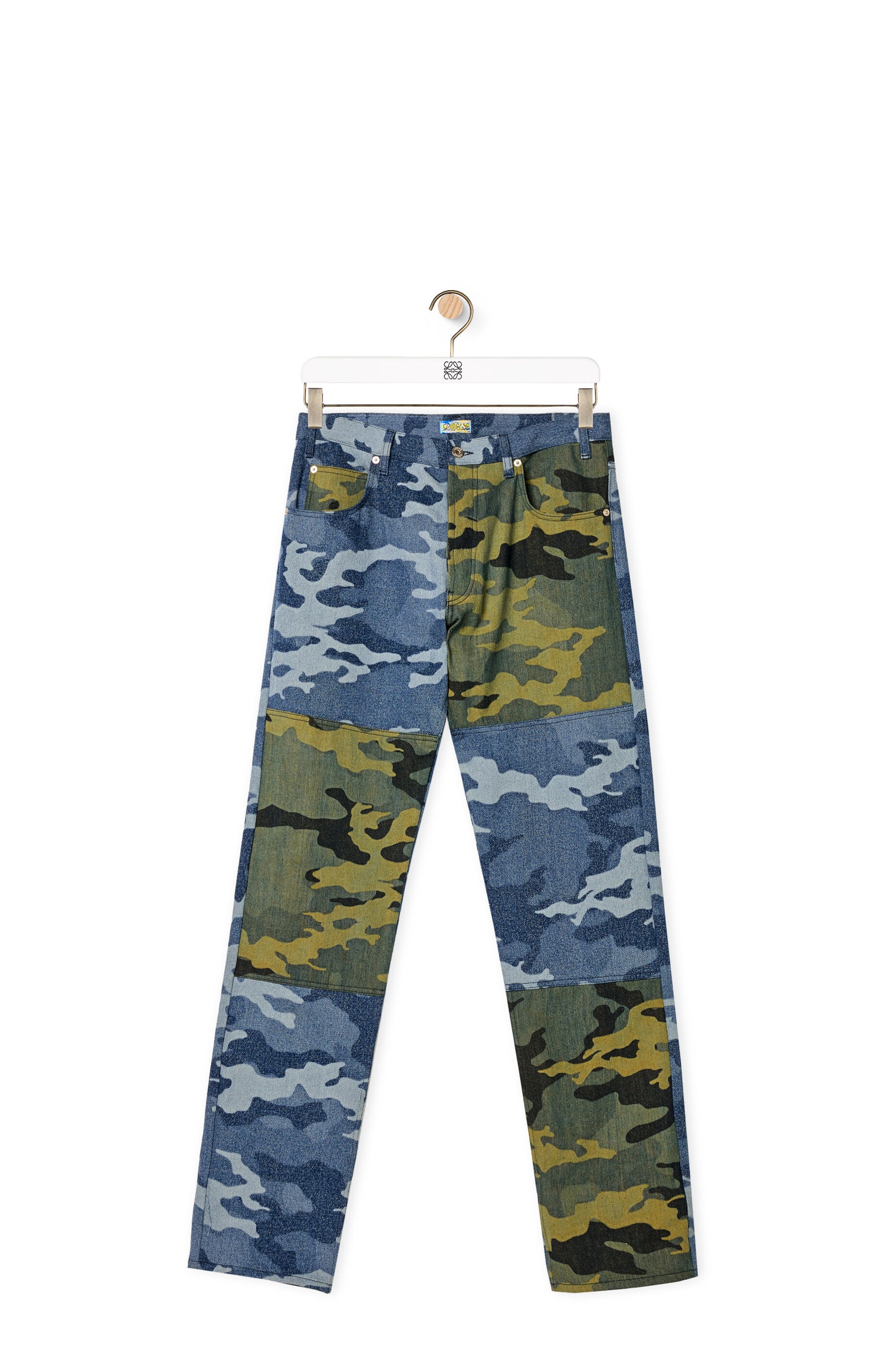 Camouflage trousers in denim - 1