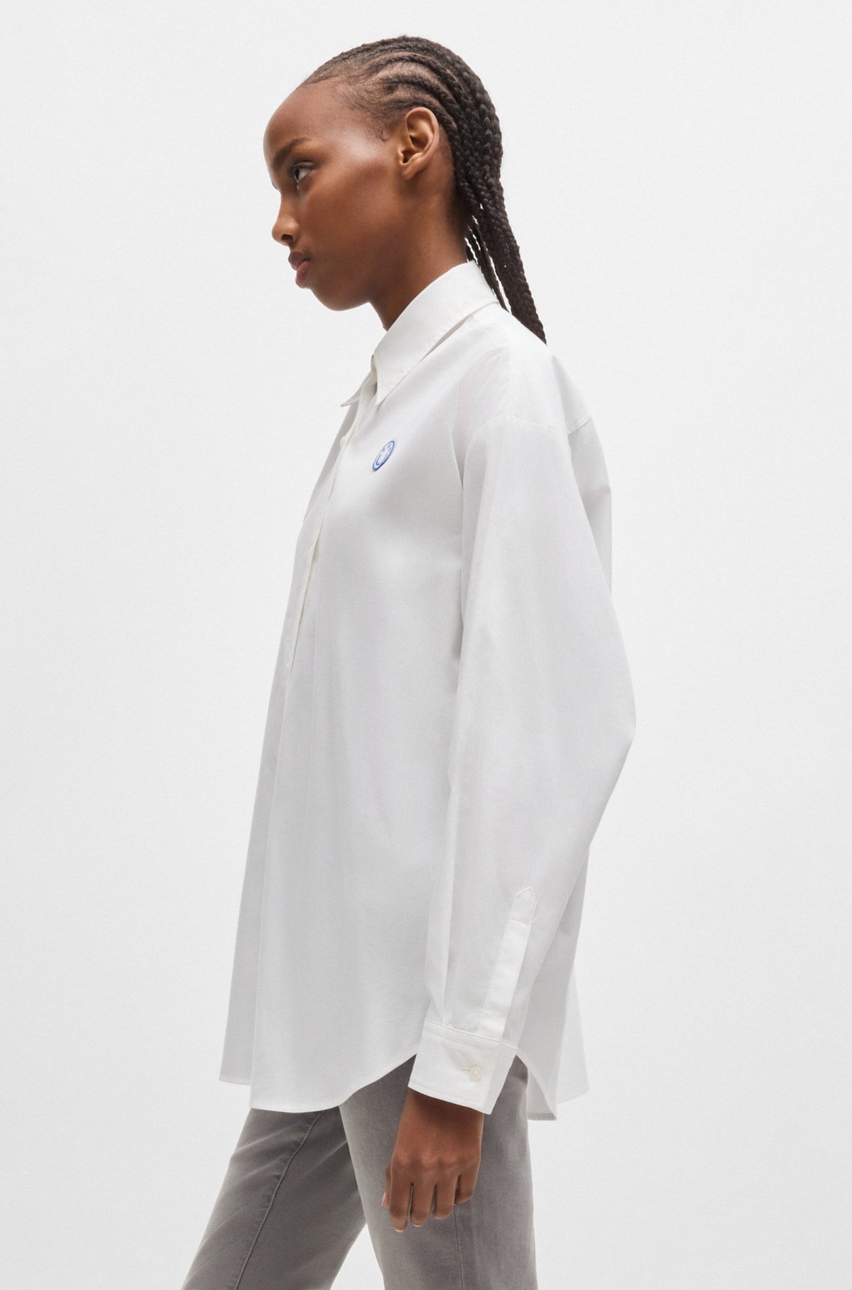 OVERSIZE-FIT BLOUSE WITH GRAFFITI-STYLE LOGOS - 6