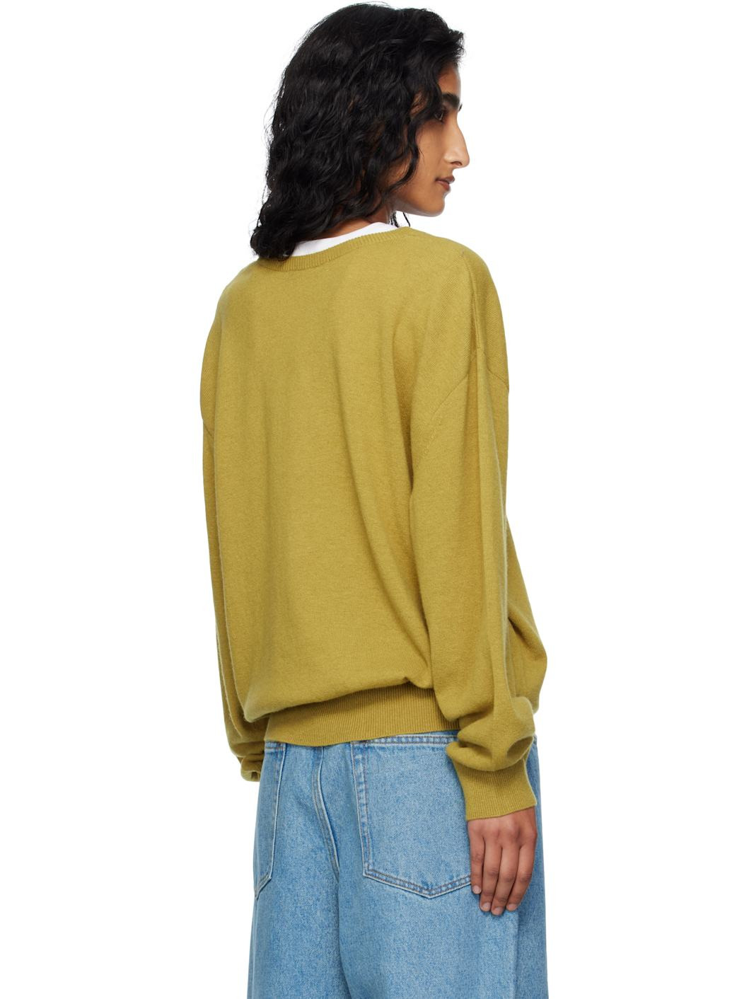 Green Puno V-Neck Sweater - 3