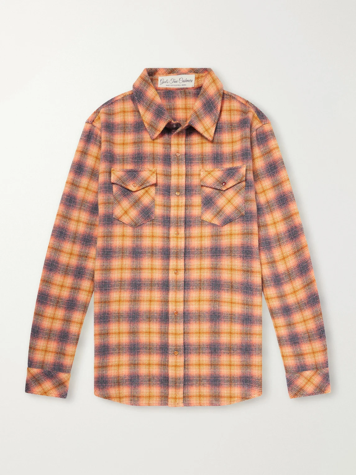 Checked Cashmere Shirt - 1