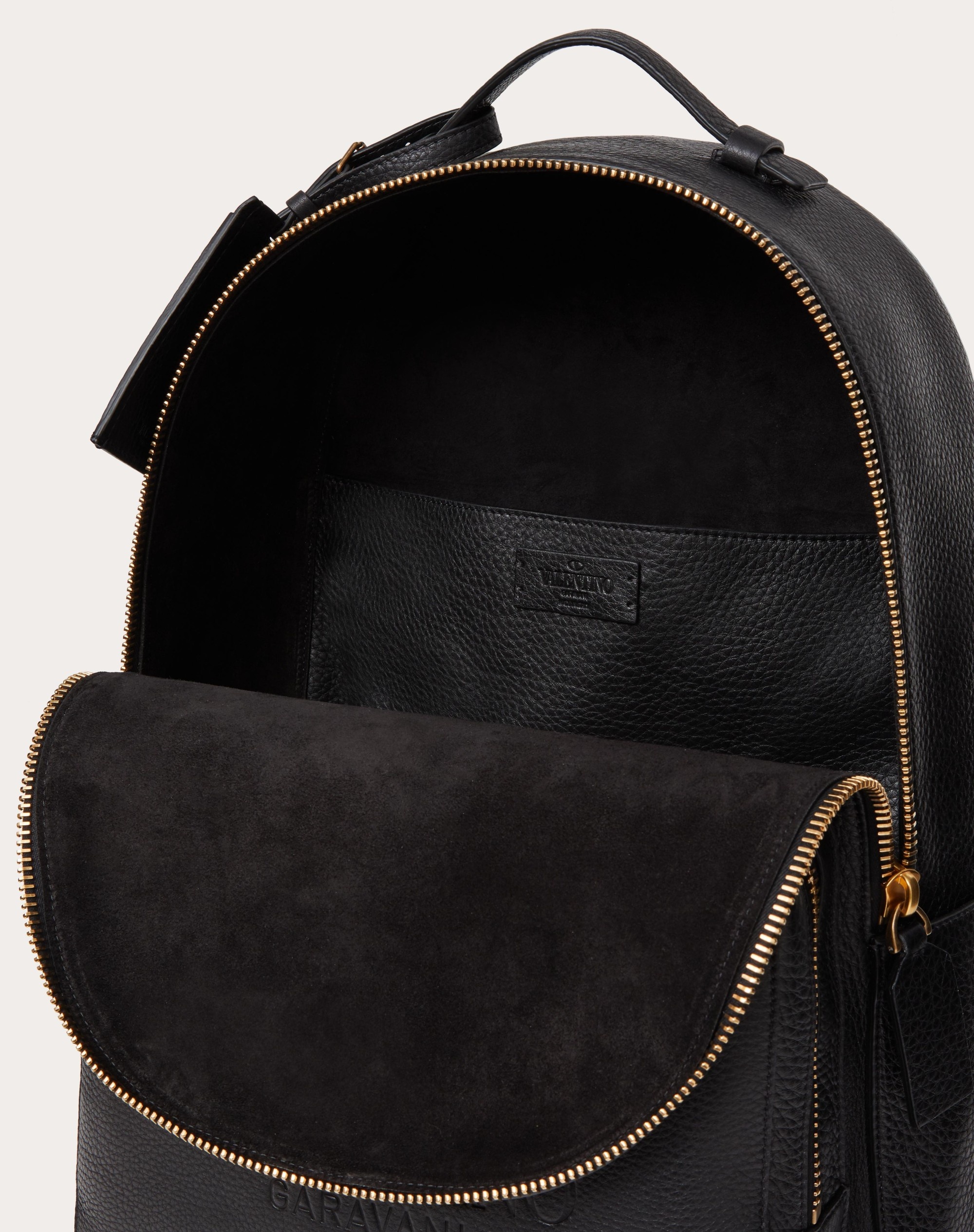 VALENTINO GARAVANI IDENTITY LEATHER BACKPACK - 4