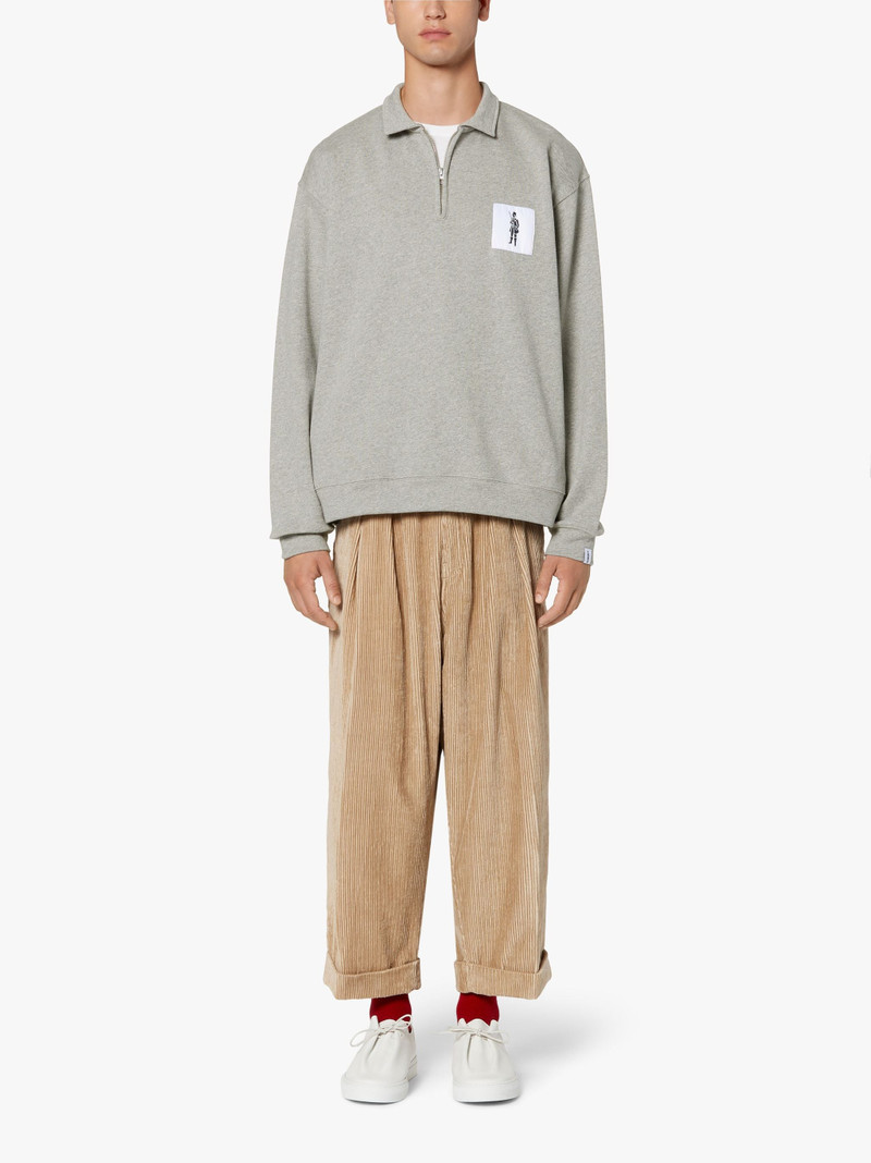 Mackintosh GREY COTTON ZIP FRONT SWEATSHIRT | GJM-200 outlook