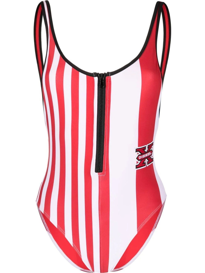 stripe-print swimsuit 1