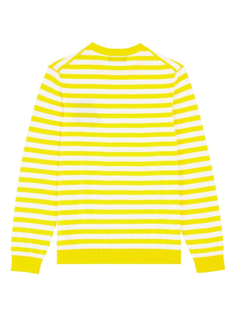Vilebrequin logo-embroidered striped sweatshirt outlook