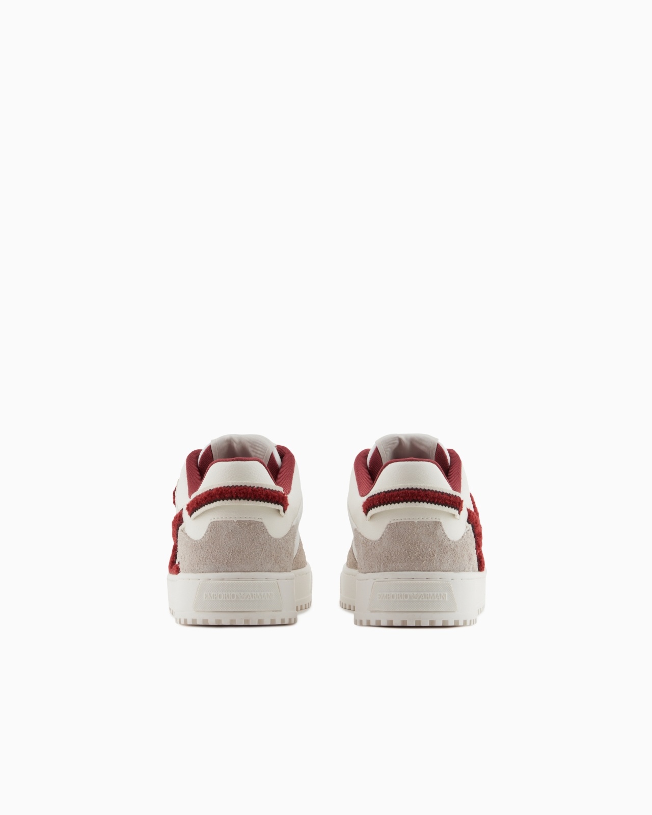 NYLON AND SUEDE SNEAKERS WITH A CONTRASTING OVERSIZED LOGO - 4