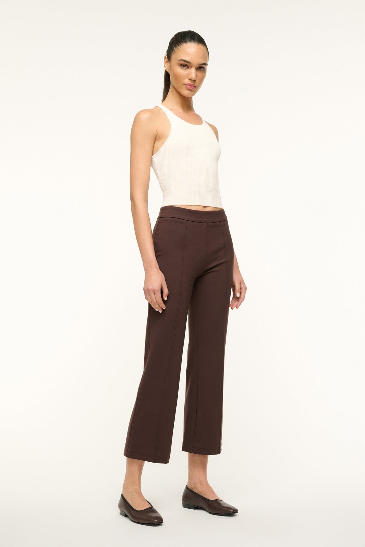 STAUD KNACK PANT DARK CHOCOLATE - 3