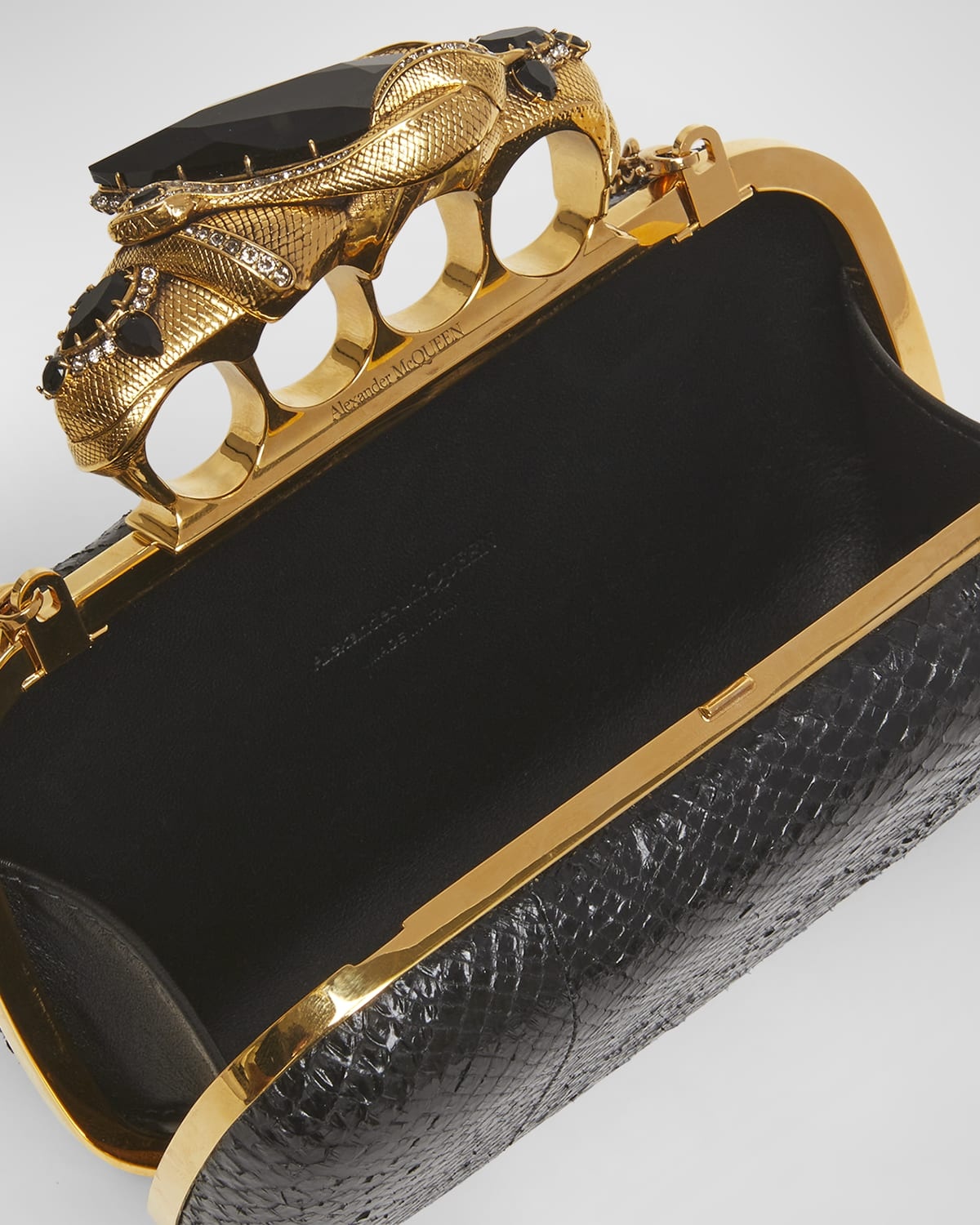 Alexander McQueen The Snake Four-Ring Clutch Bag