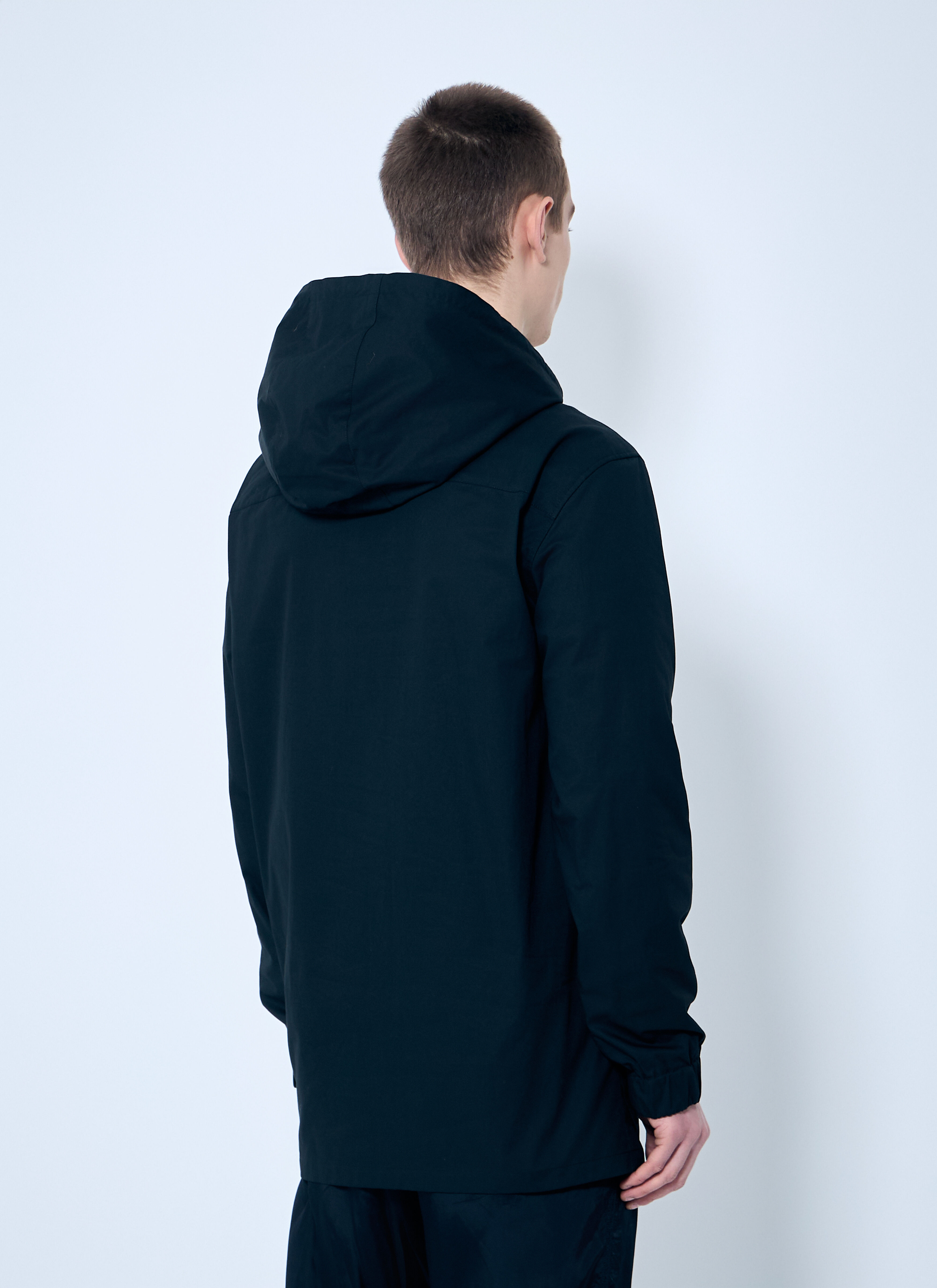 Hooded Cotton Zip-Up Shirt - 4