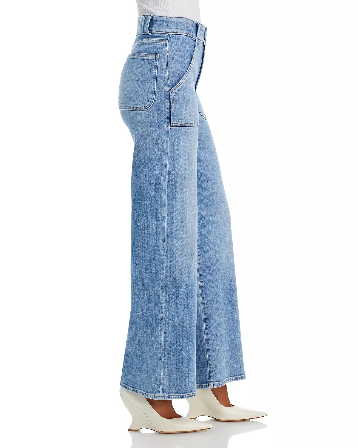 Modern Pocket High Rise Wide Leg Jeans in Carpenter - 4