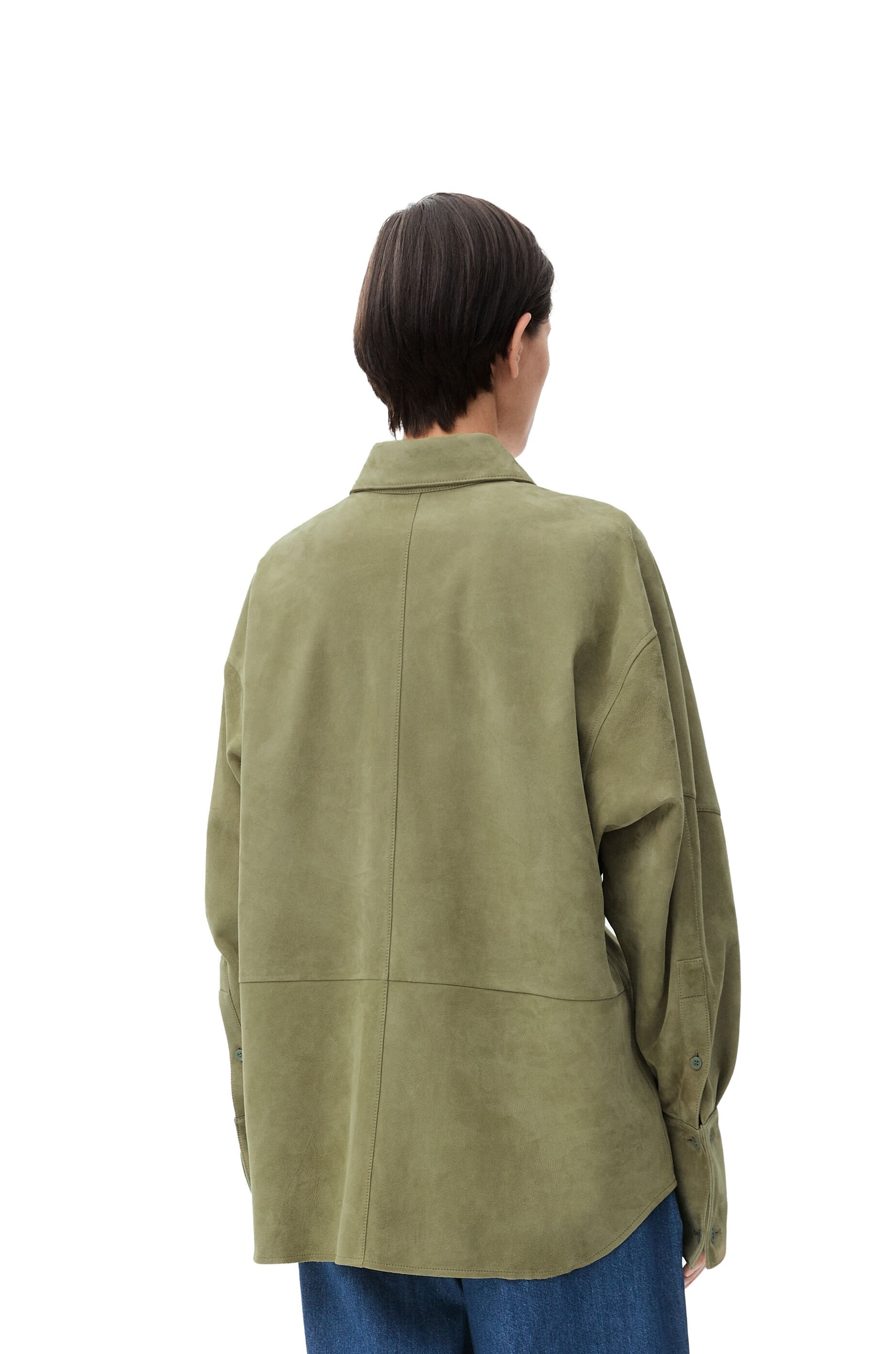 Draped shirt in suede lambskin - 4