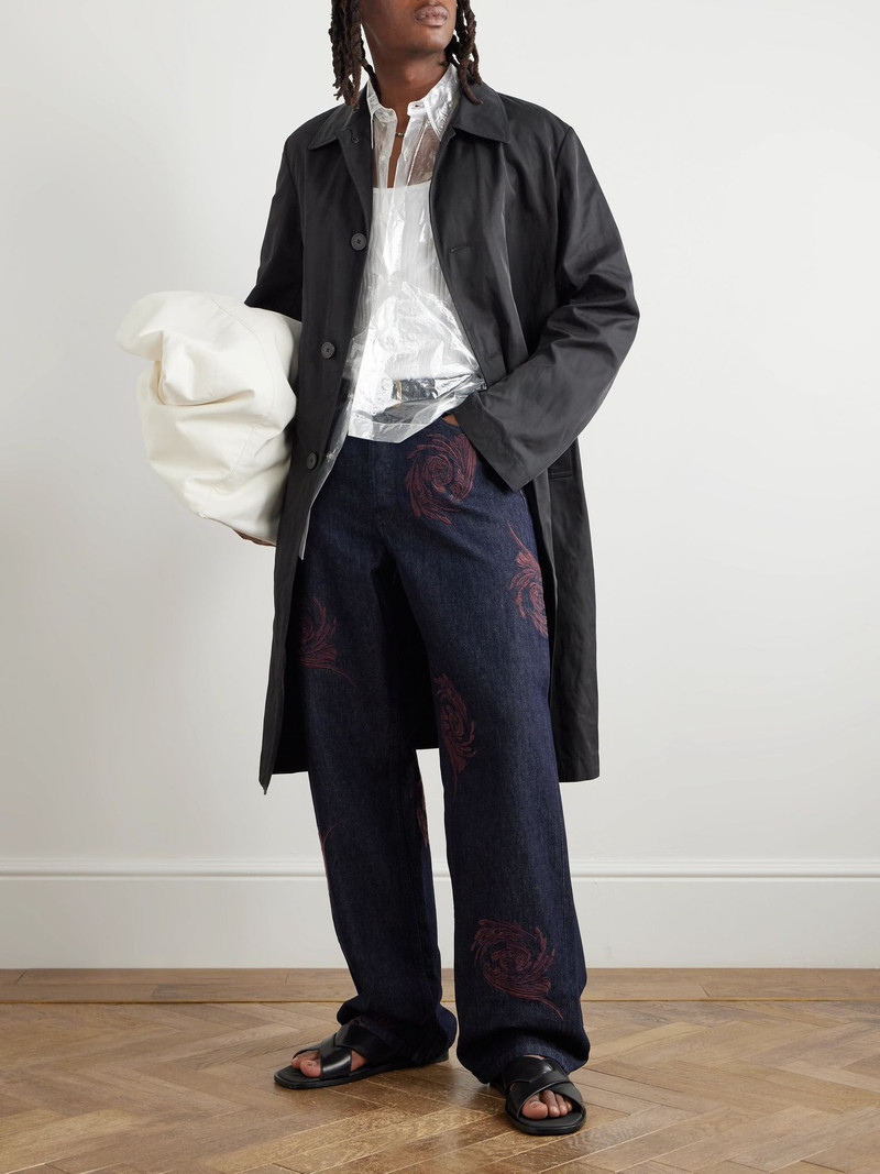 Dries Van Noten Embroidered Straight-Leg Jeans Blue outlook