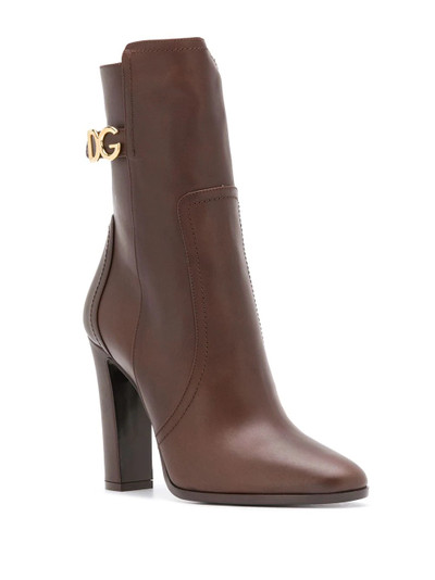 Dolce & Gabbana logo-plaque 110mm calf-length boots outlook