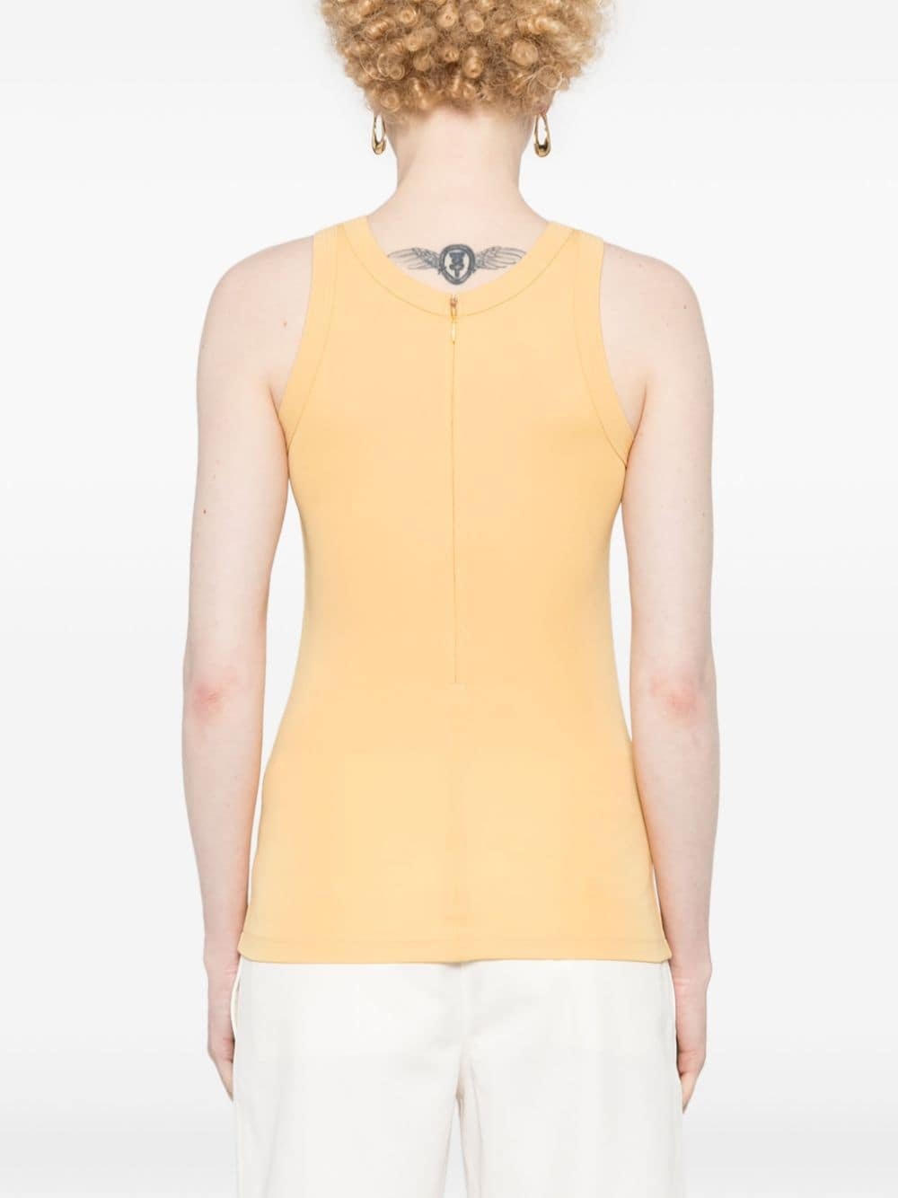 sleeveless crepe tank top - 4
