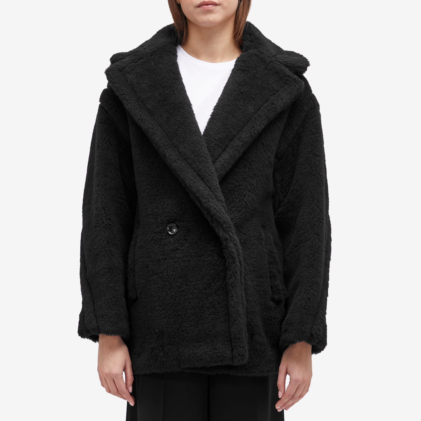 ジャケット・アウター Max Mara Fuxia oversized fluffy coat Max Mara Fuxia Oversized Fluffy Coat in Black | Lyst