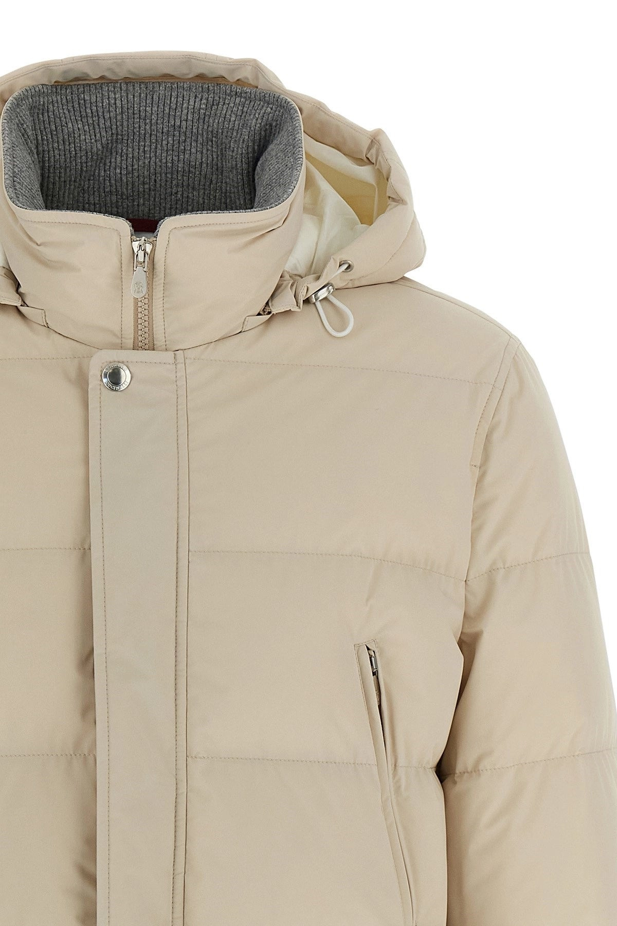 Brunello Cucinelli Men Knit Insert Down Jacket - 5