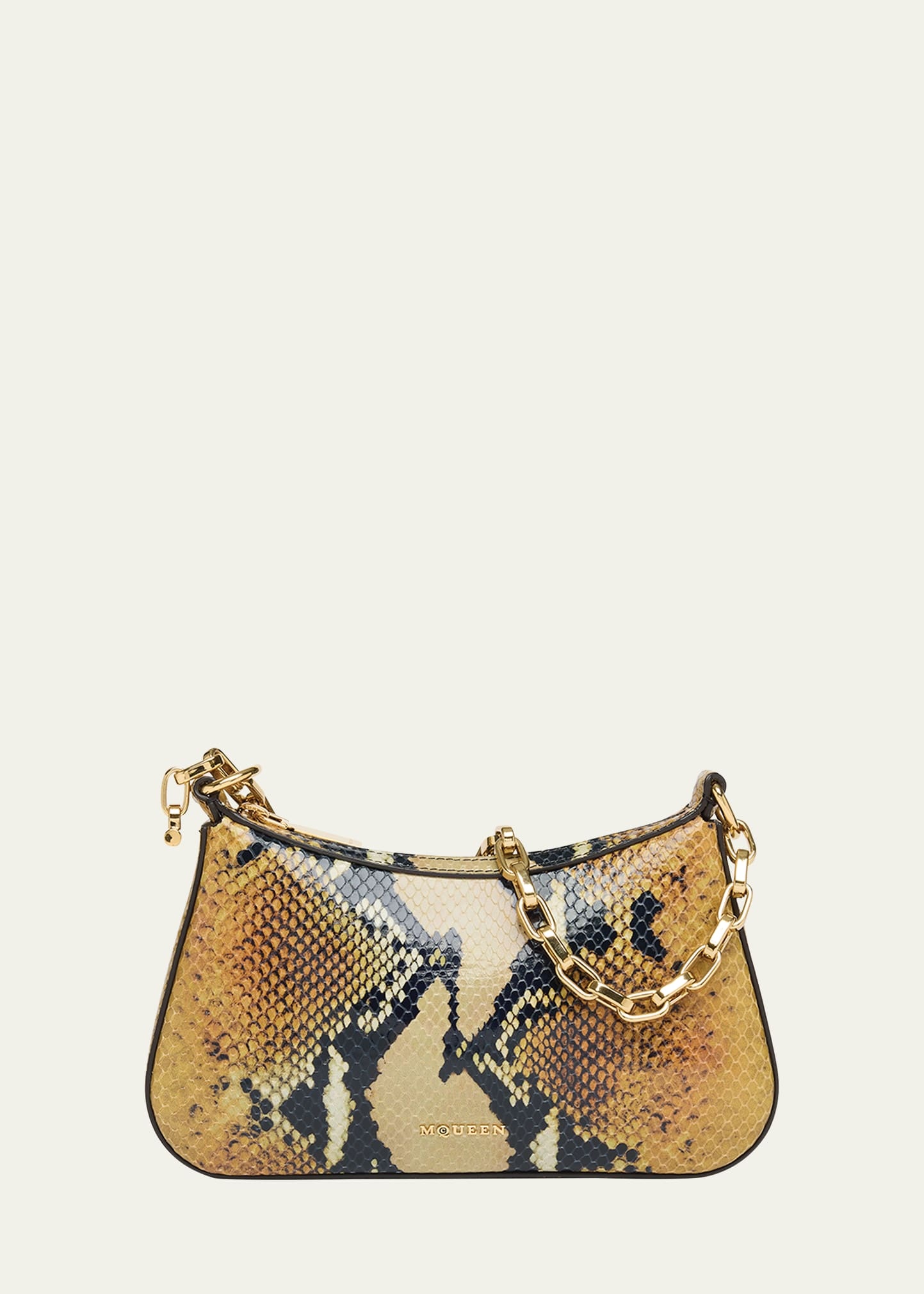 T-Bar Python-Embossed Leather Mini Pouch Bag - 1