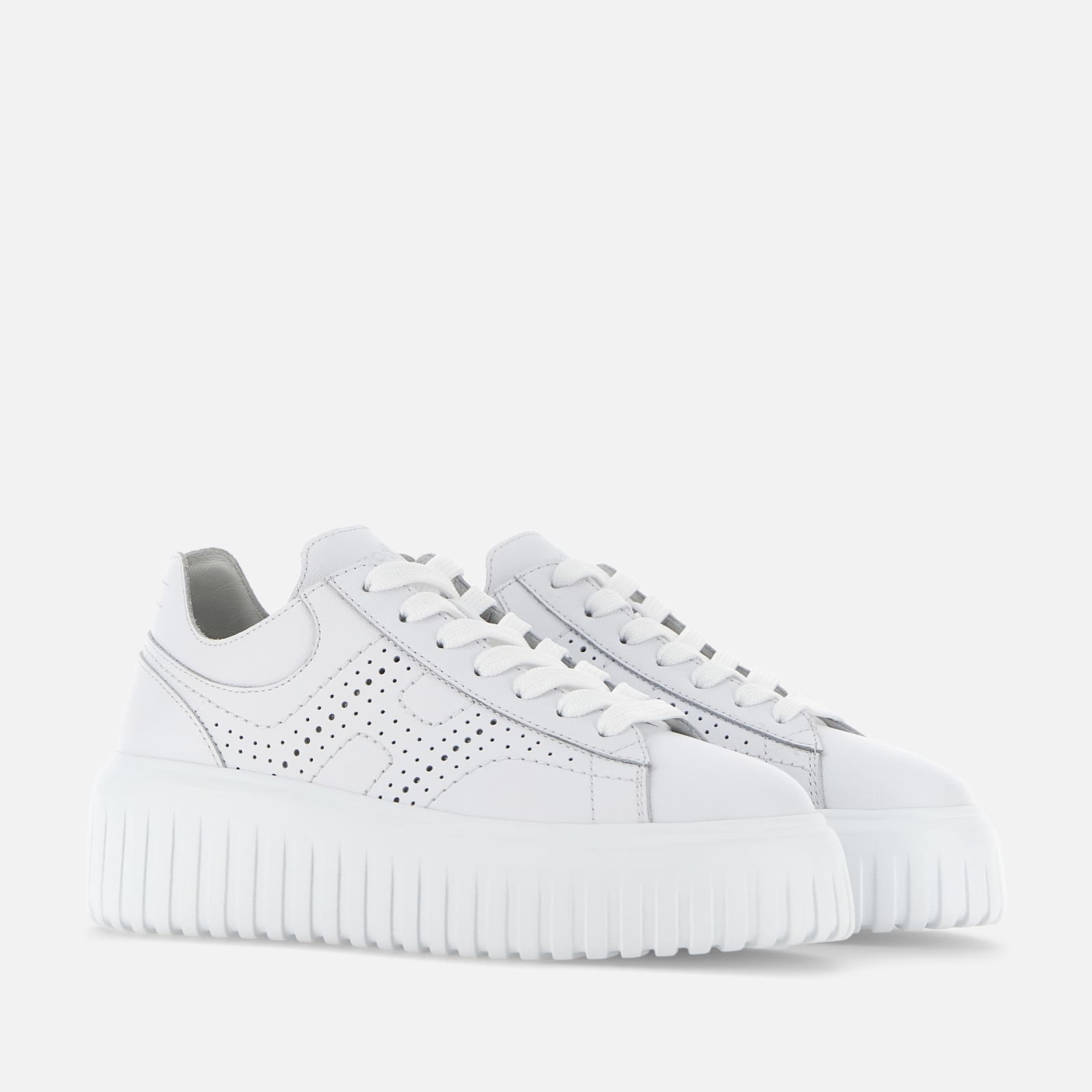 スニーカー HOGAN Two-tone nappa leather H-Stripes sneakers Sneakers Hogan H-Stripes WHITE, BROWN for Man