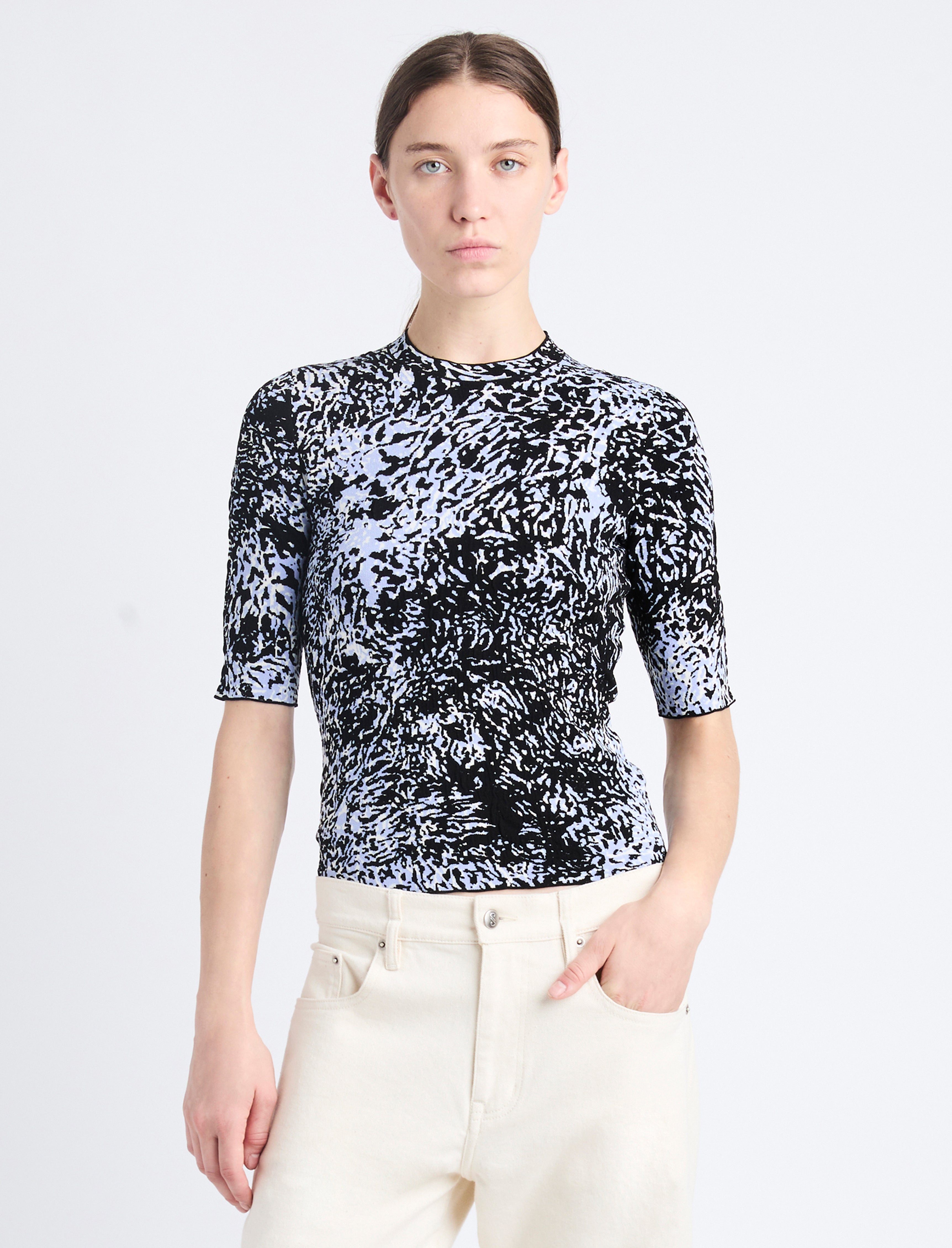 Greta Top in Printed Jacquard - 2