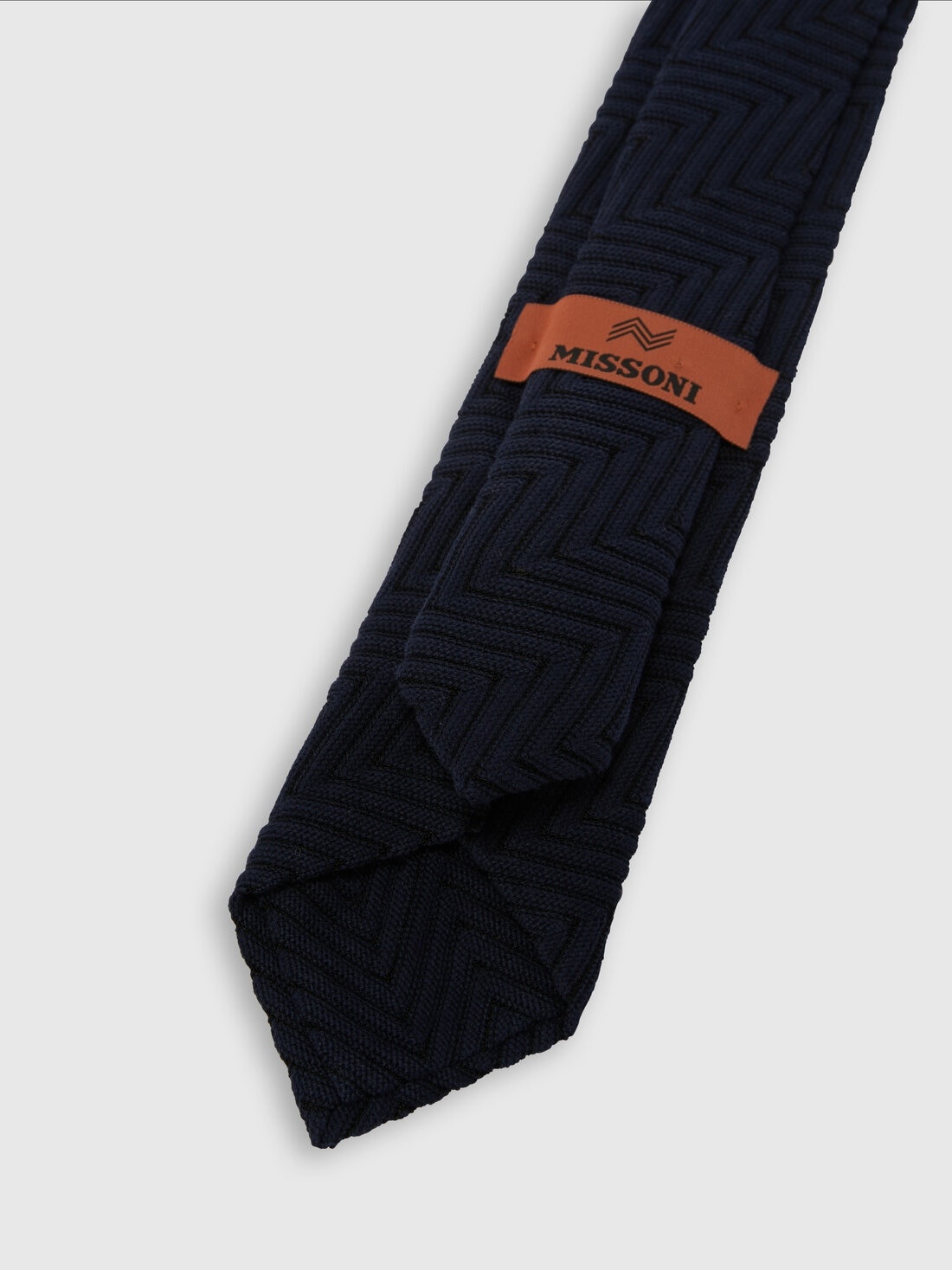 Tie cotton and viscose blend zig zag - 3