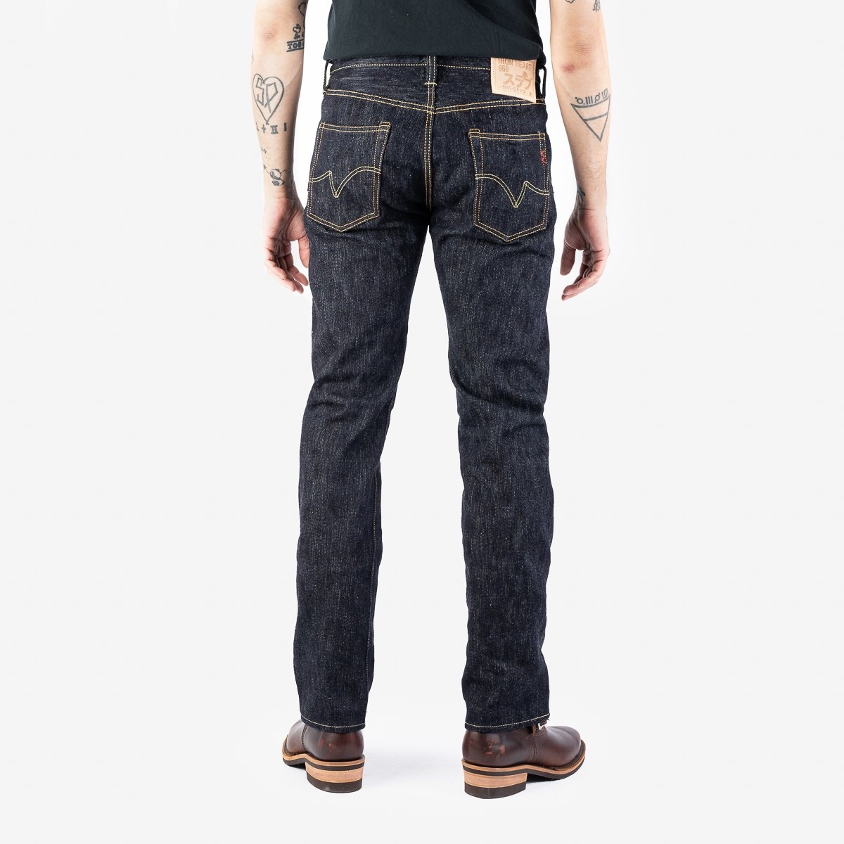 IH-666S-SLB 16oz Slubby Selvedge Denim Slim Straight Cut Jeans - Indigo - 3