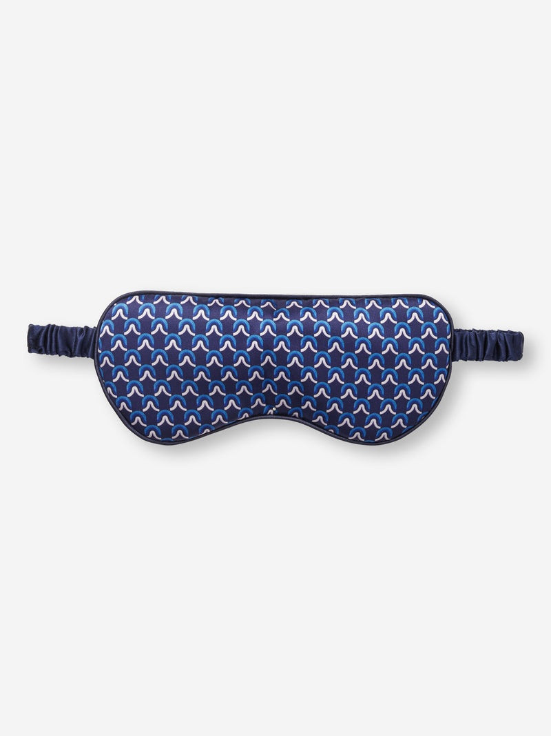 Eye Mask Brindisi Silk Satin Navy 1