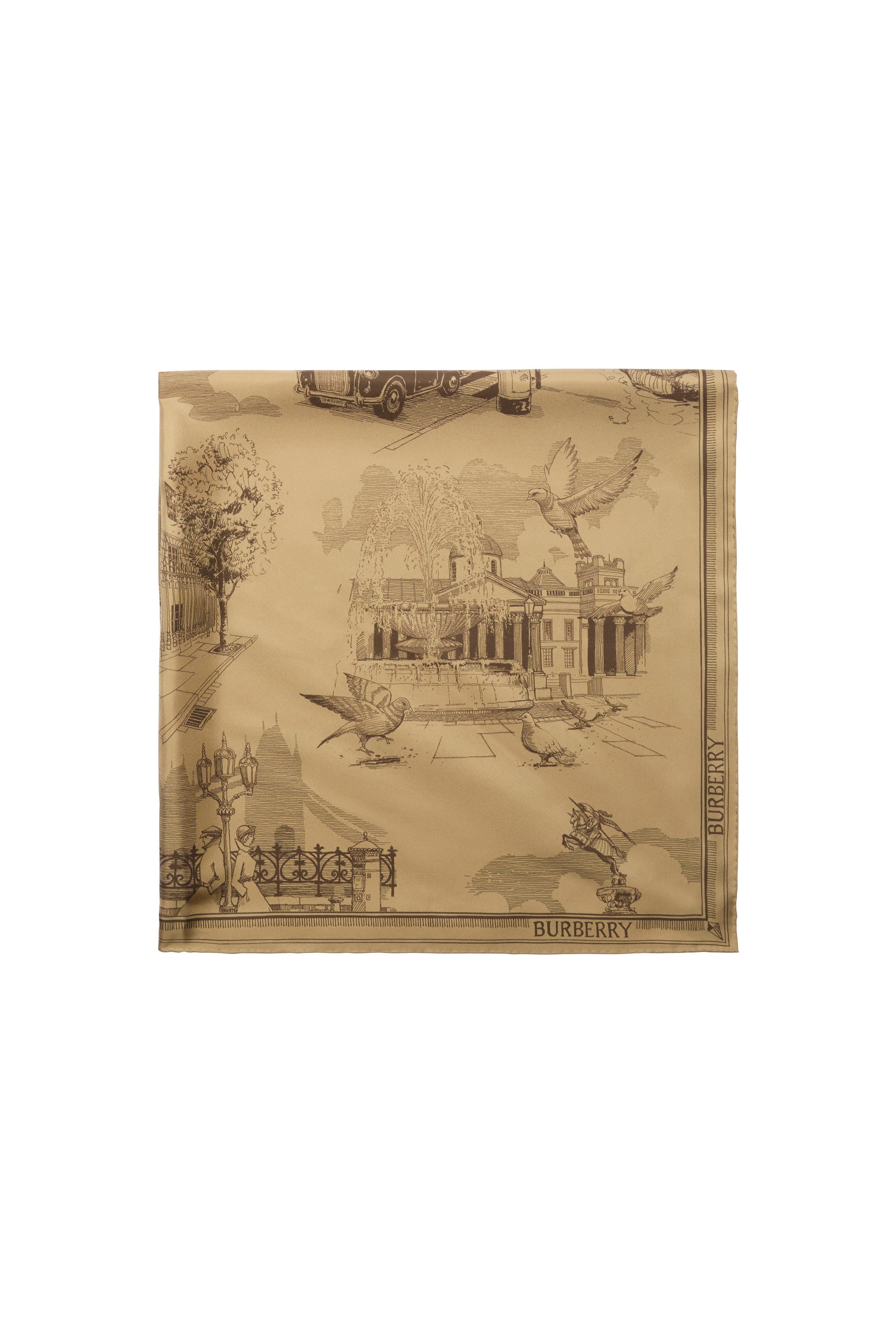 burberry London Landmarks Silk Scarf in Sand at Nordstrom - 5