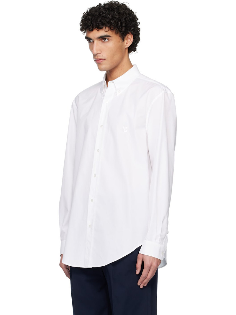 Balmain White Cotton Poplin Shirt outlook