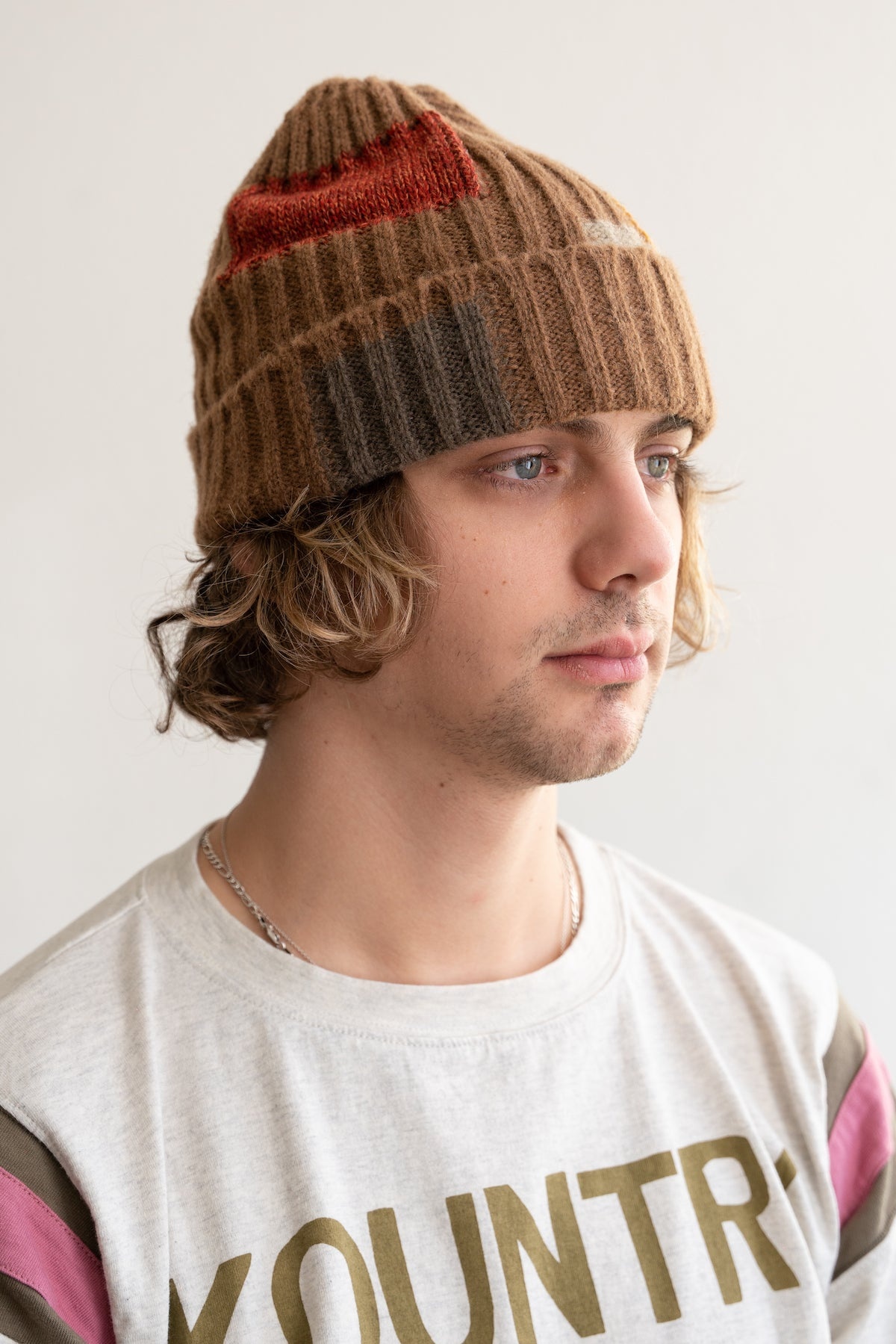 5G Wool TUGIHAGI Knit Cap - Brown 2