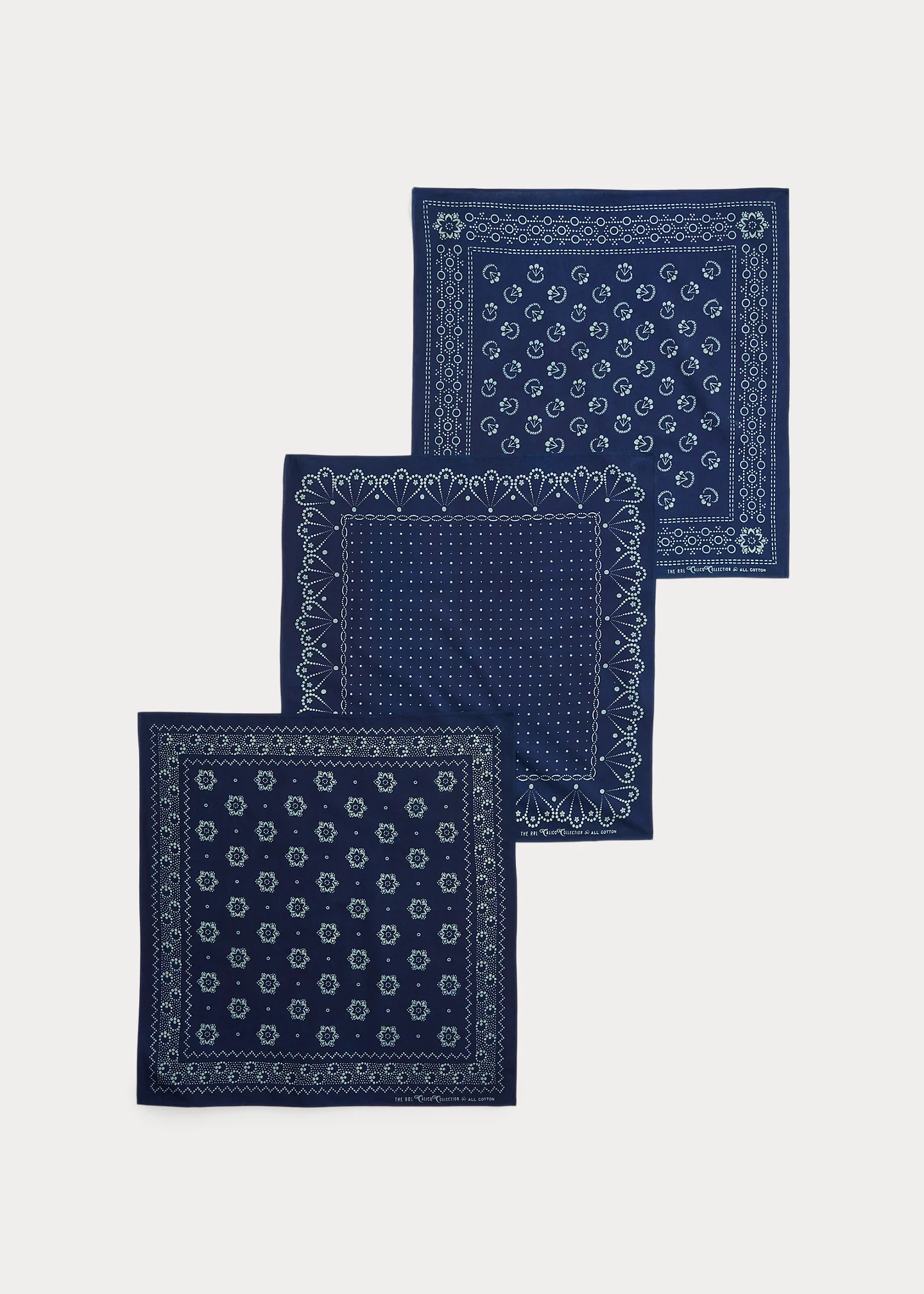 Indigo Cotton Bandanna 3-Pack 1