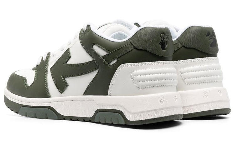 Off-White Out Of Office Low-Top Sneaker 'Olive Green White' OMIA189S23LEA0015901 - 4