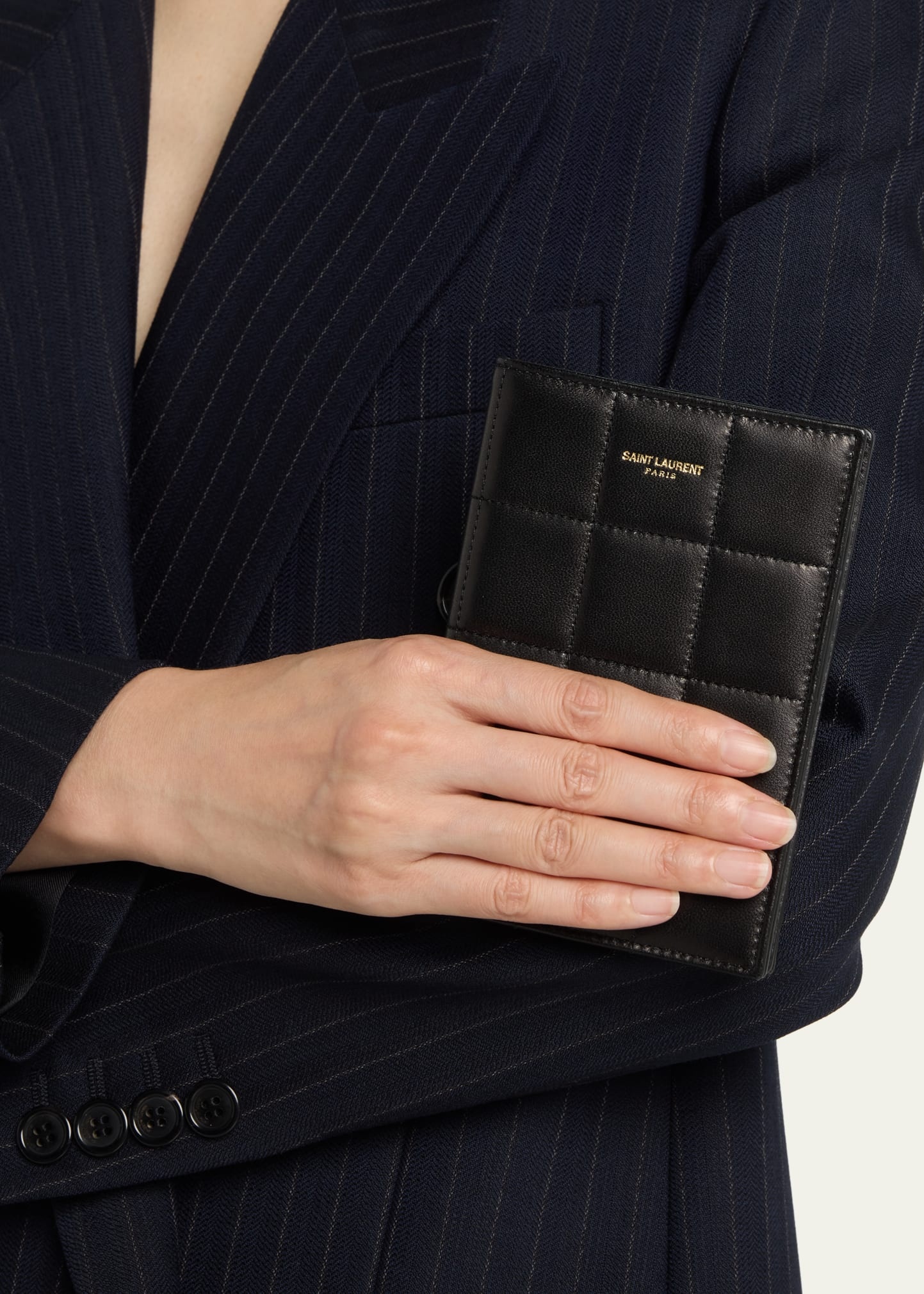 Quilted Leather Passport Case - 2