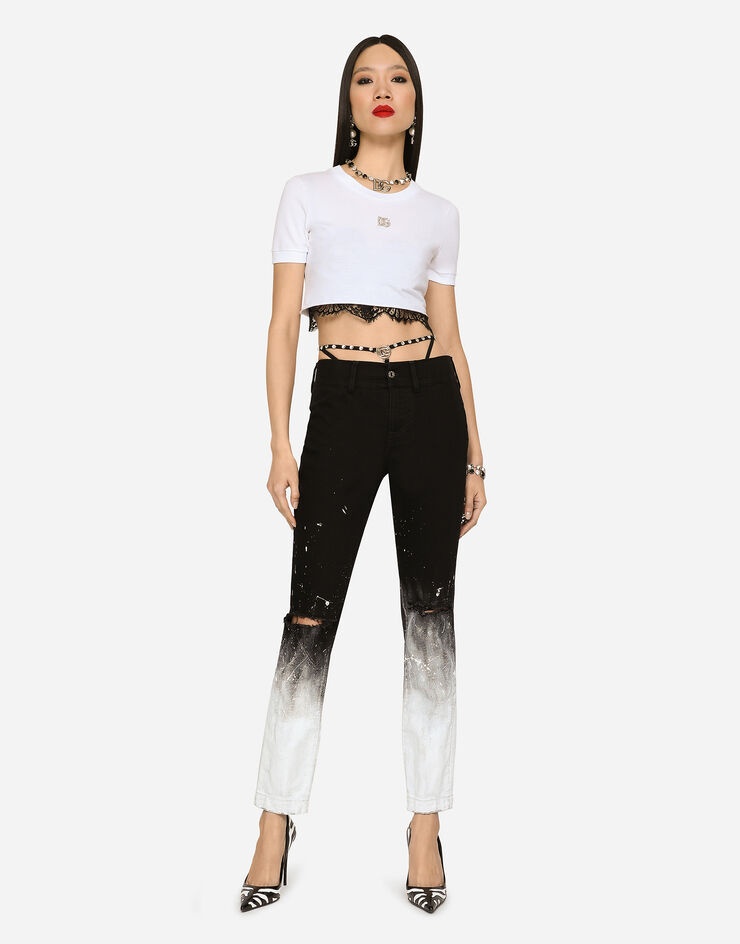Tie-dye denim jeans - 1