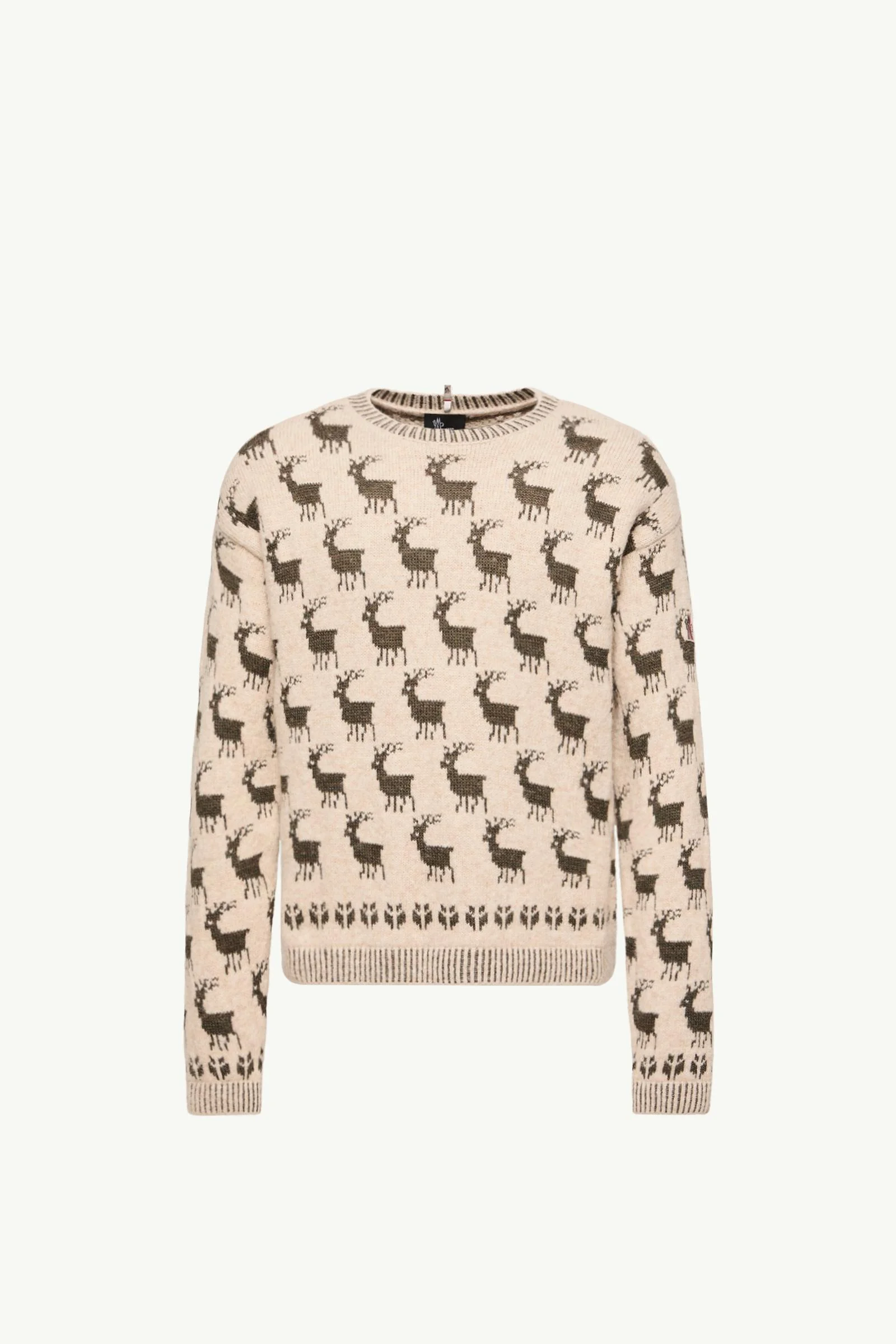 Moose Jacquard Alpaca & Wool Blend Sweater - 1