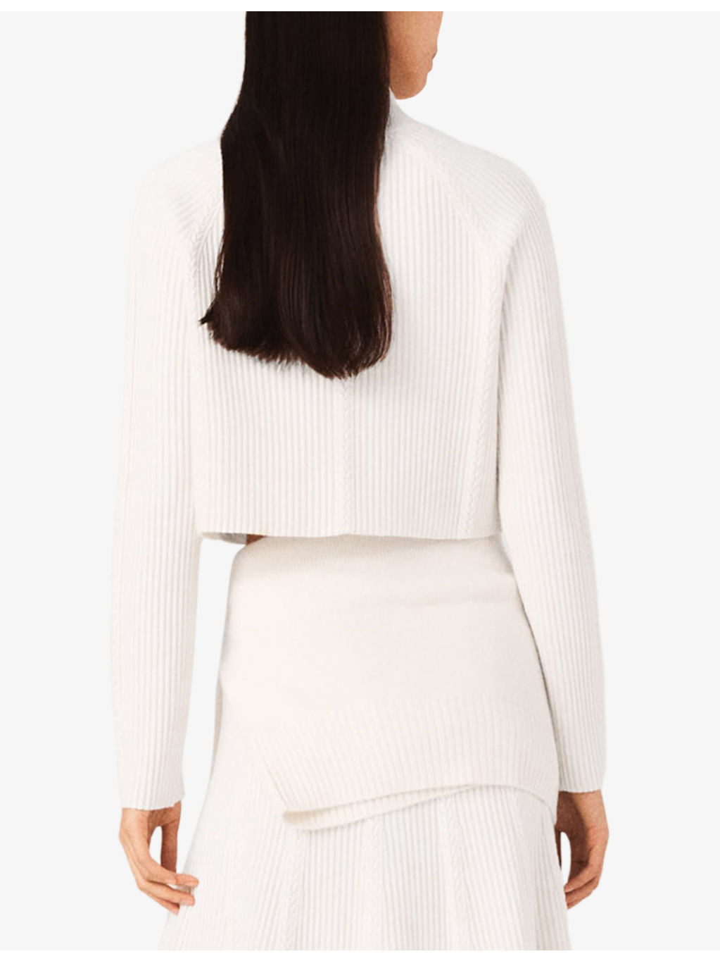 Half-Zip Cropped Knitted Jumper - 4