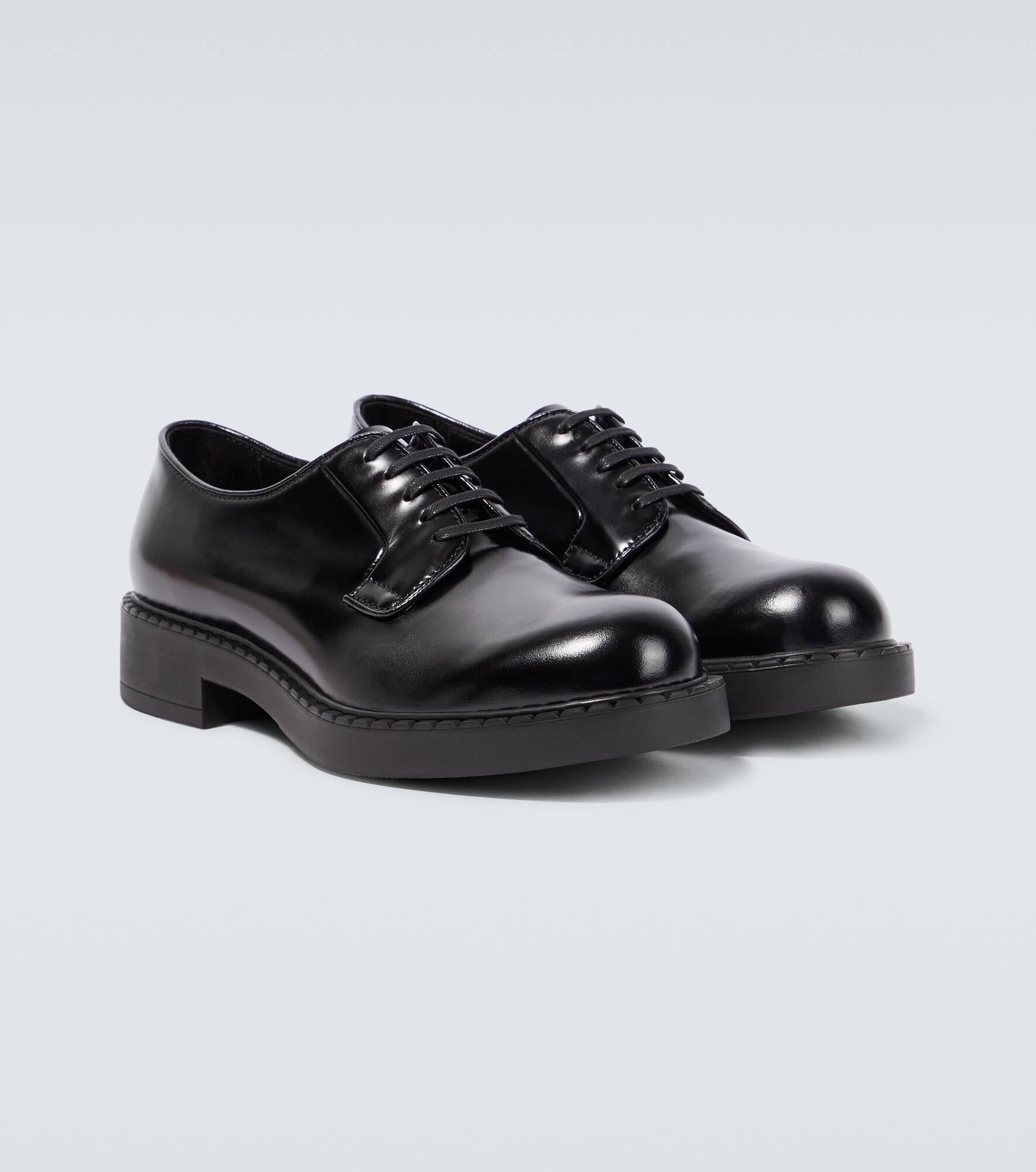 Brushed leather Derby shoes - 5