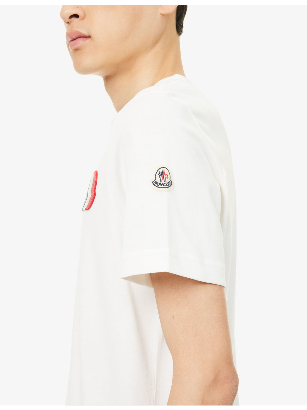 Logo-Patch Crewneck Cotton T-Shirt - 5