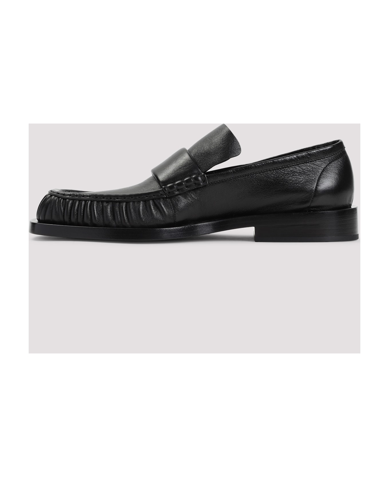 Black Leather Loafers - 4