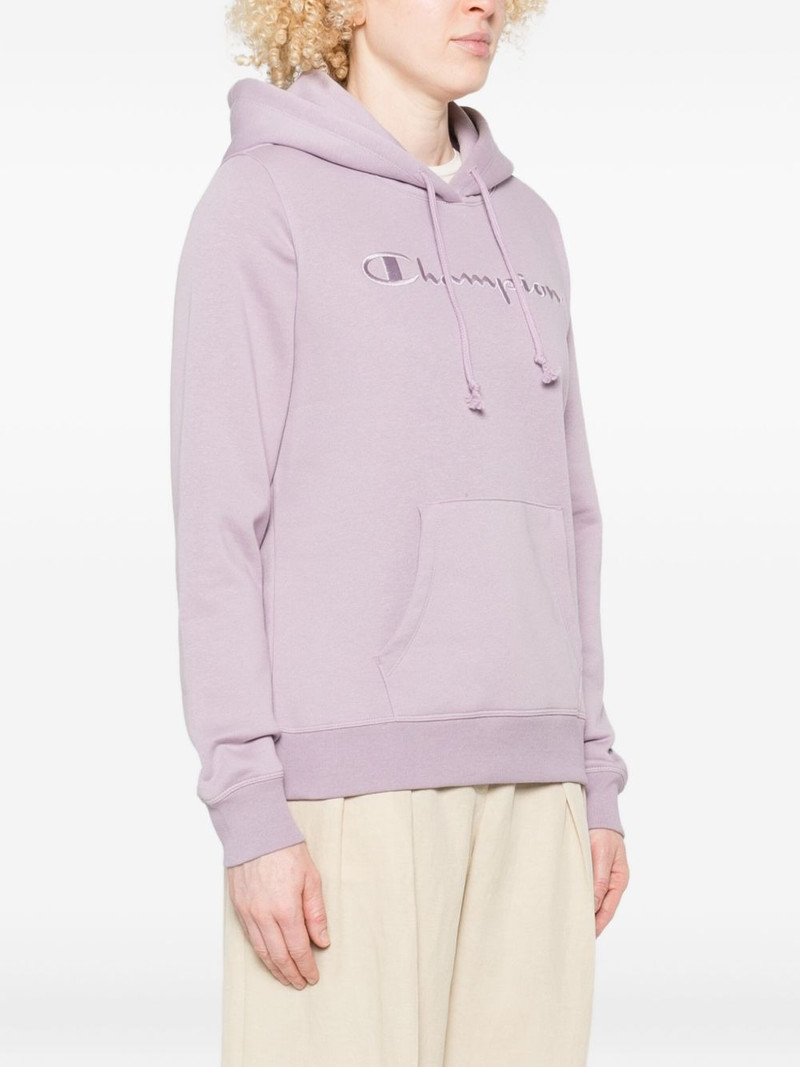 embroidered-logo hoodie 3