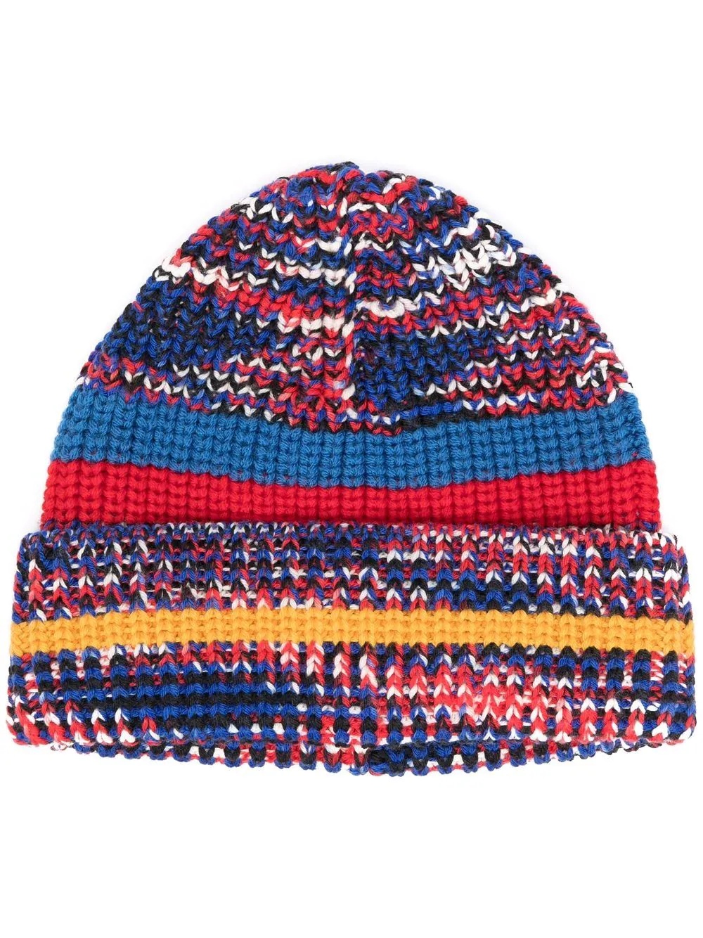 knitted stripe beanie - 1