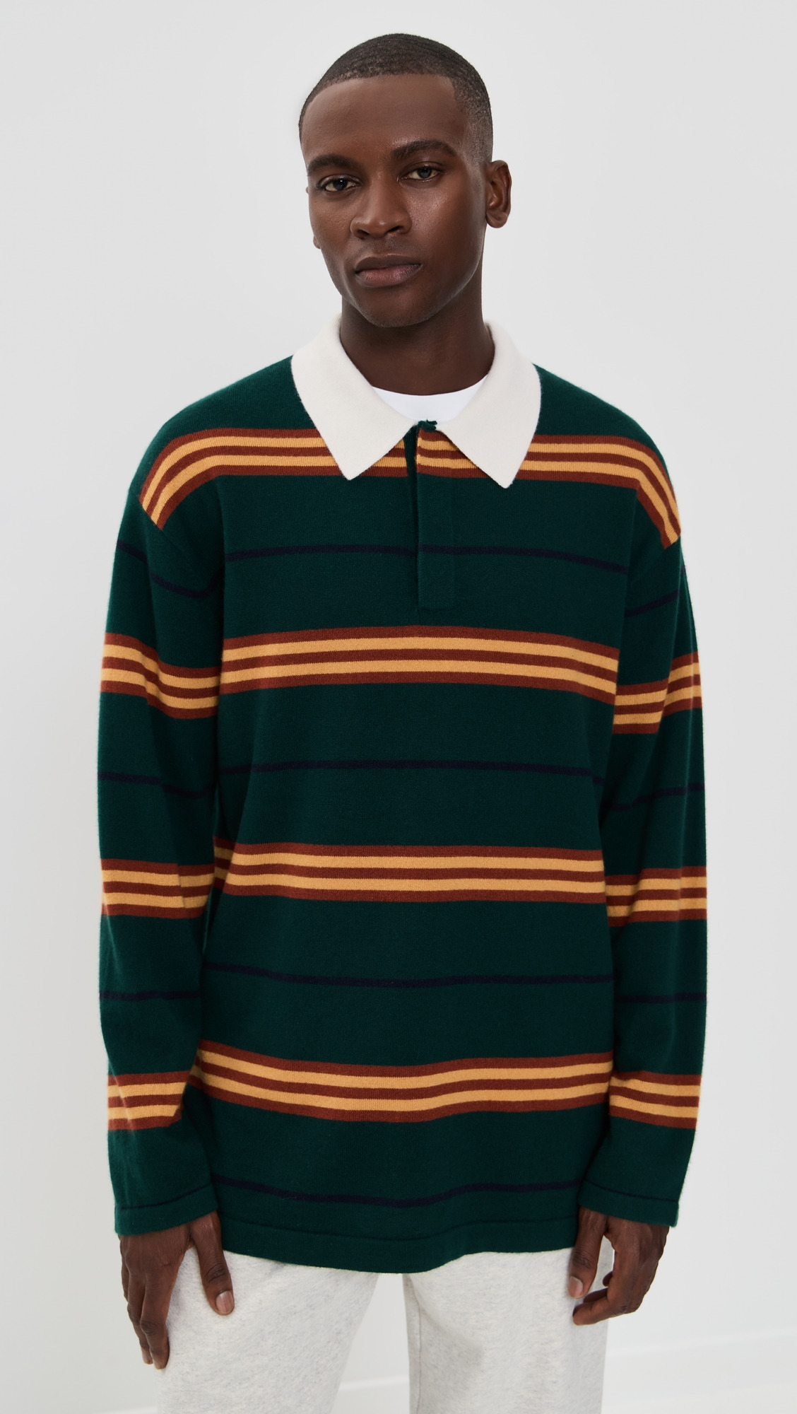 Striped Cashmere Rubgy - 6