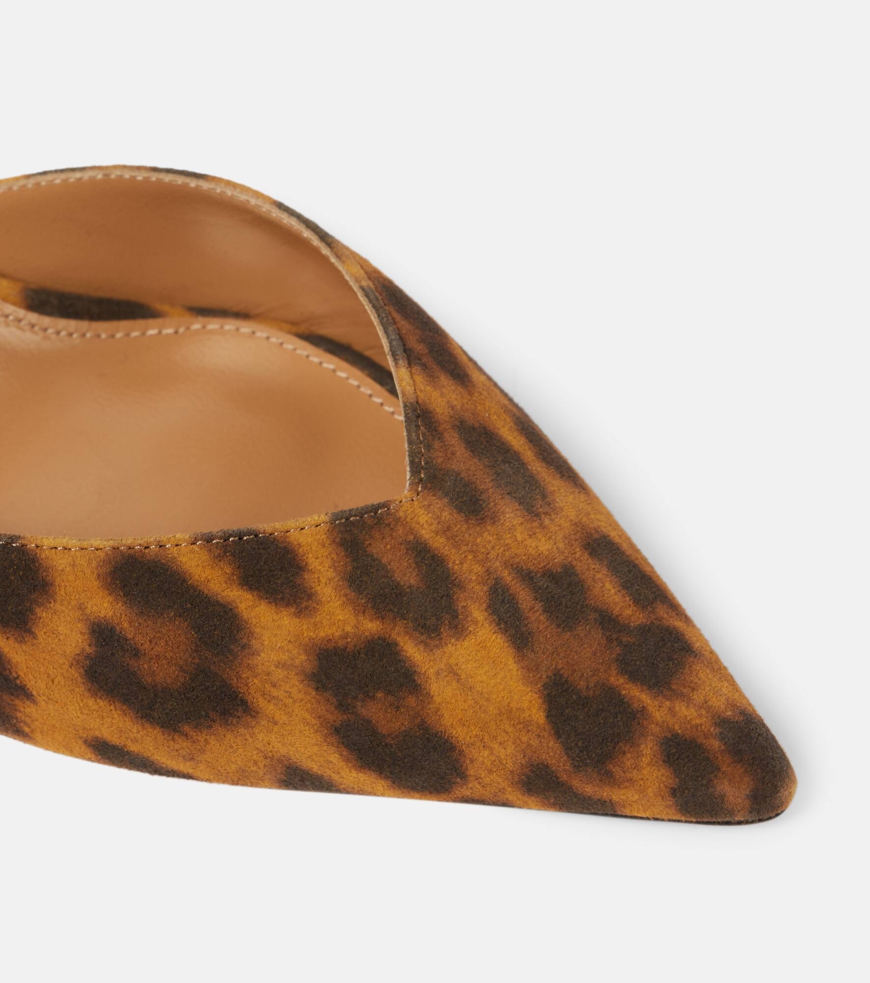 Beyond animal-print leather slingback pumps - 6