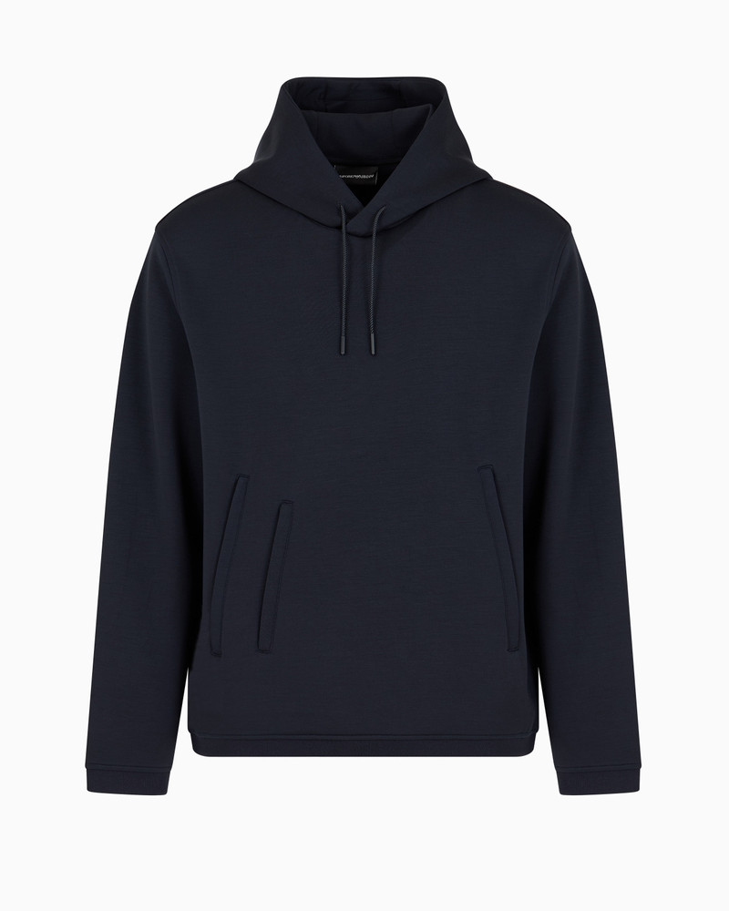 Travel Essentials modal-blend double jersey hooded sweatshirt 1