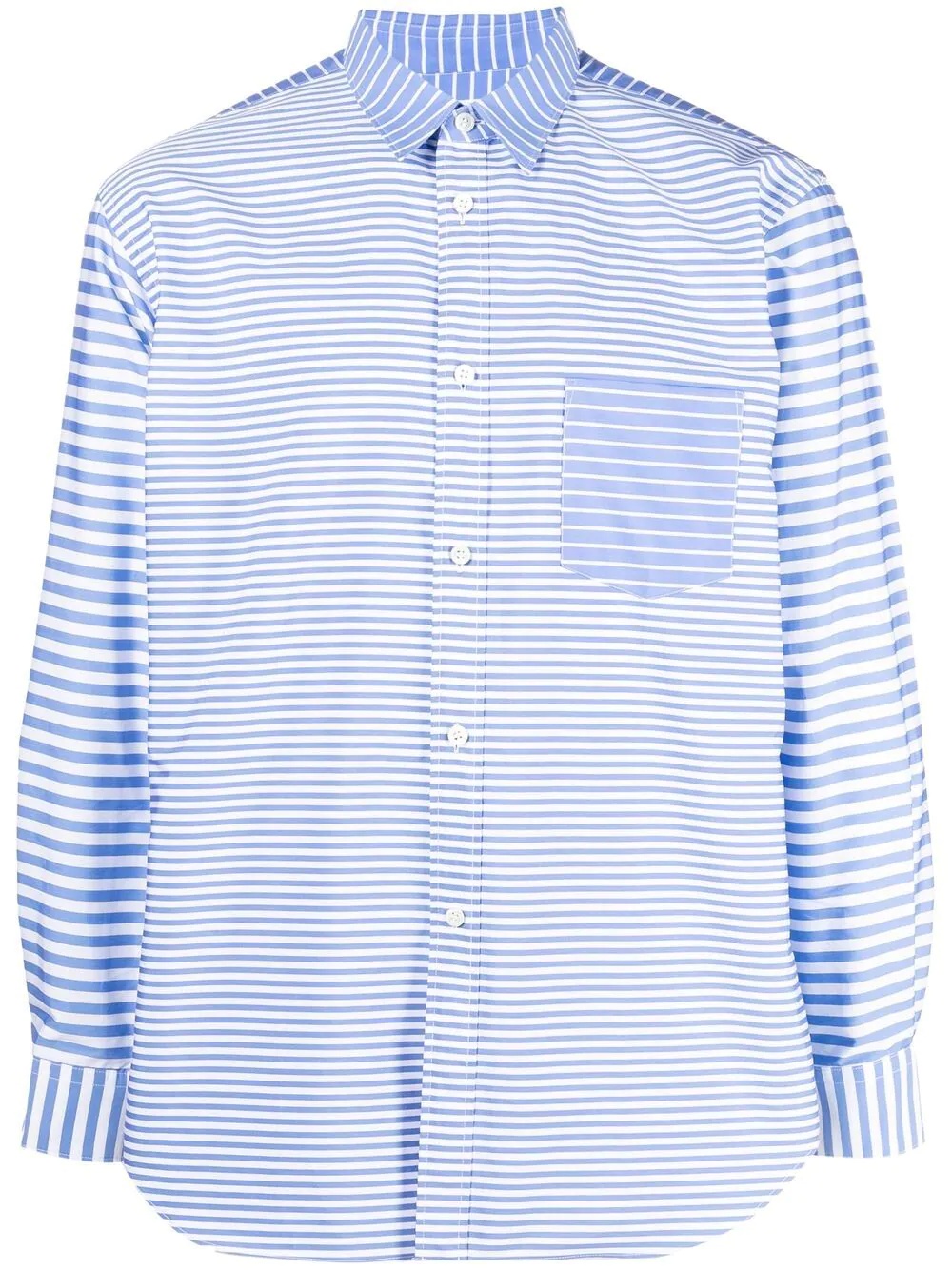 stripe-print cotton shirt - 1