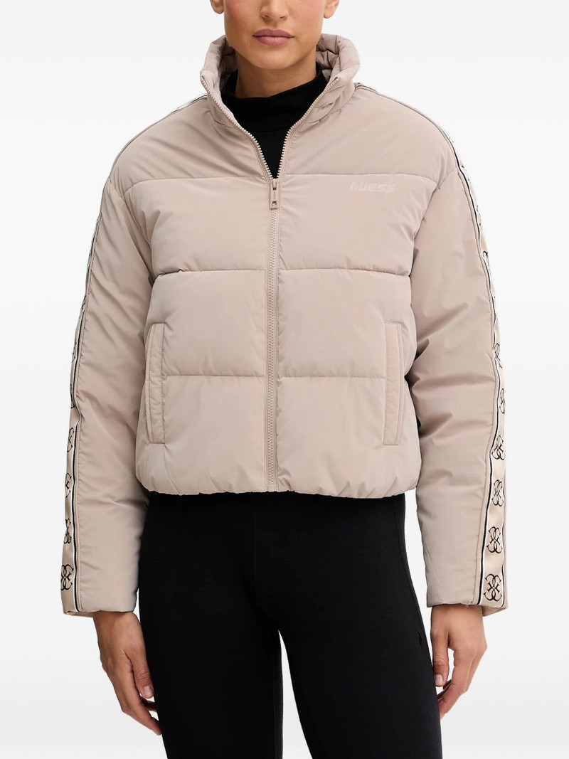 logo stripe puffer jacket 1