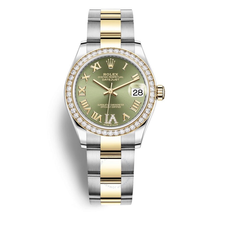 Rolex Datejust 31 Green Diamond Dial Ladies Steel and 18kt Yellow Gold Oyster Watch 278383GNRDO - 1