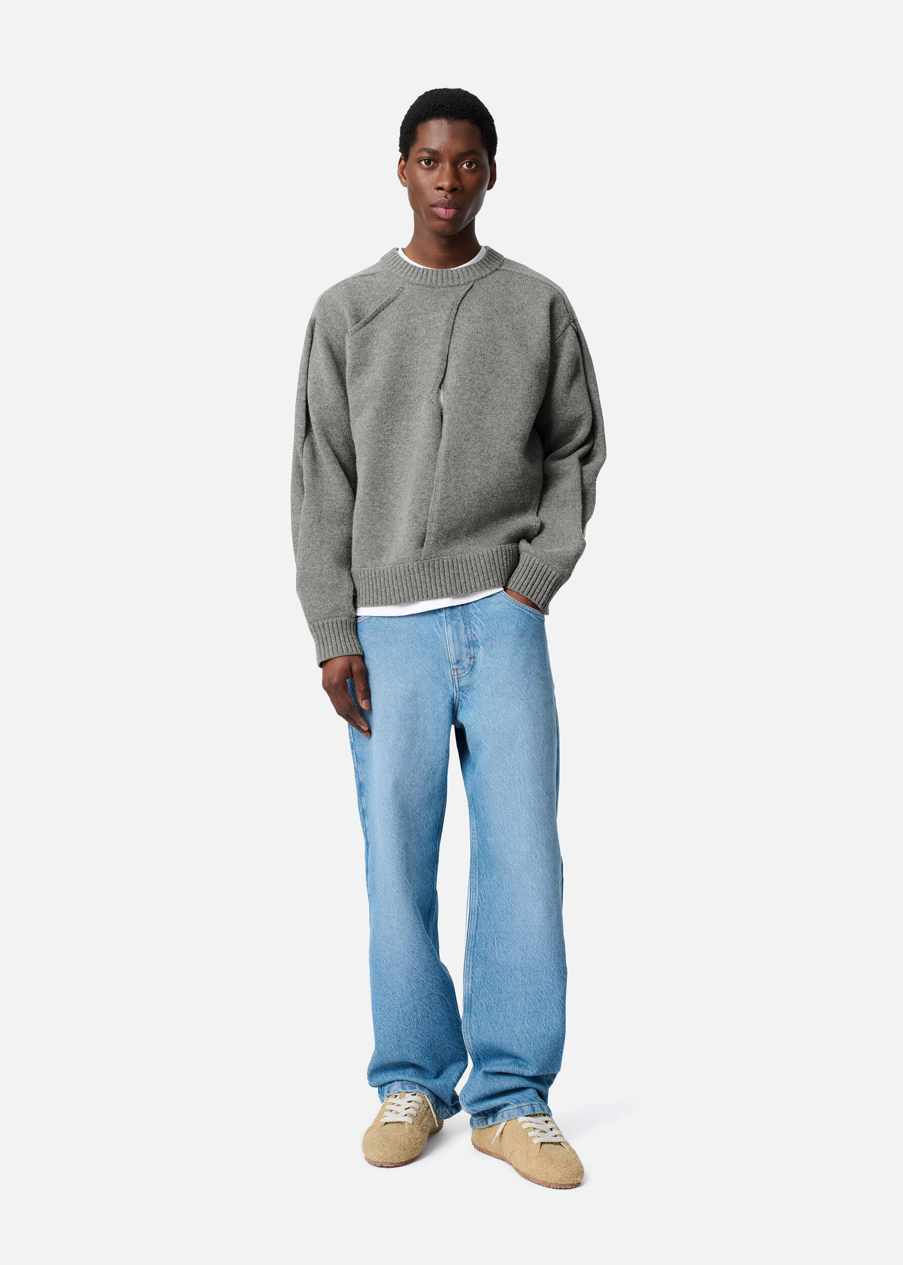 Stitch Panelled Sweater - 4